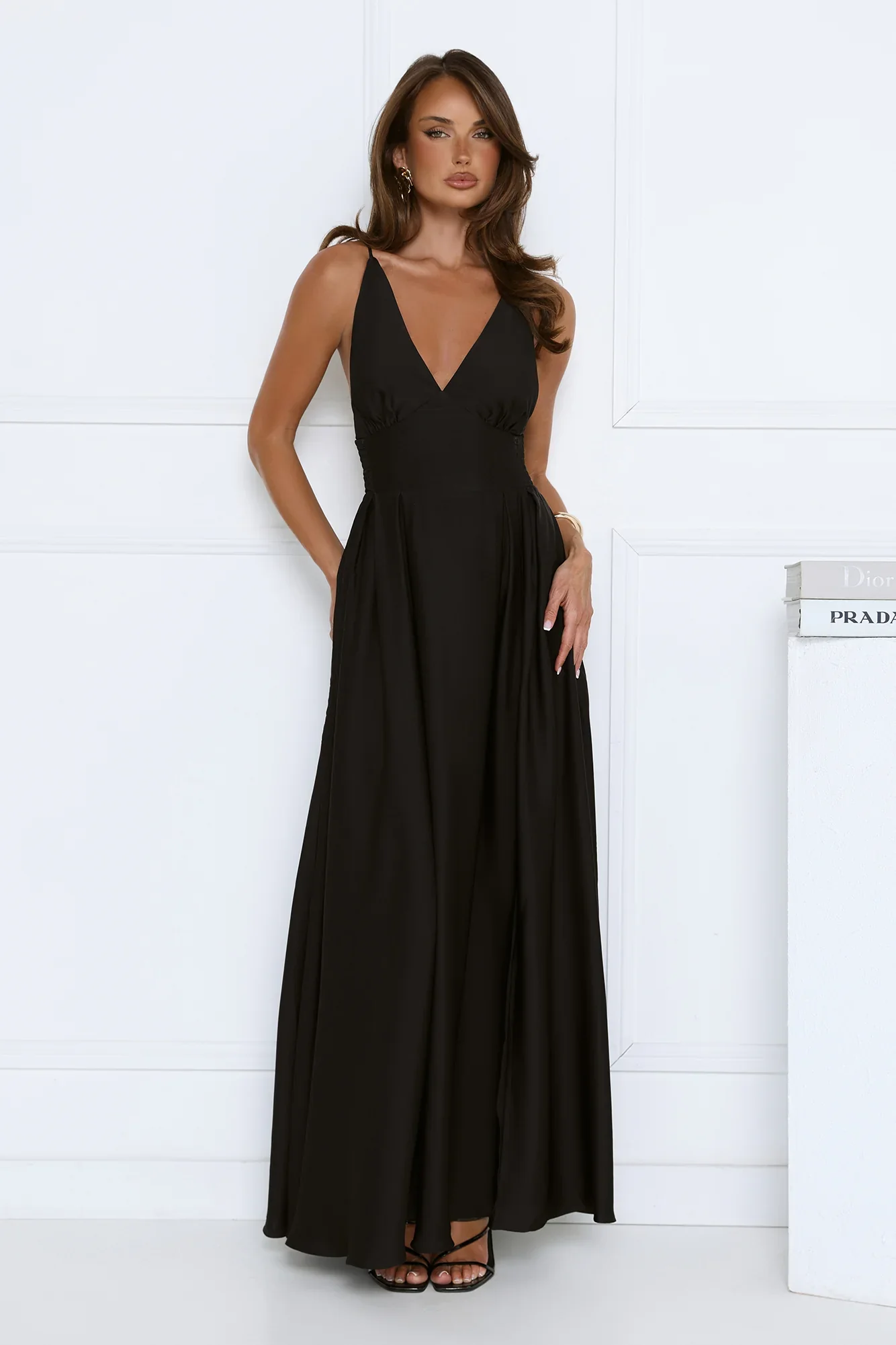 Secret Strolls Maxi Dress Black