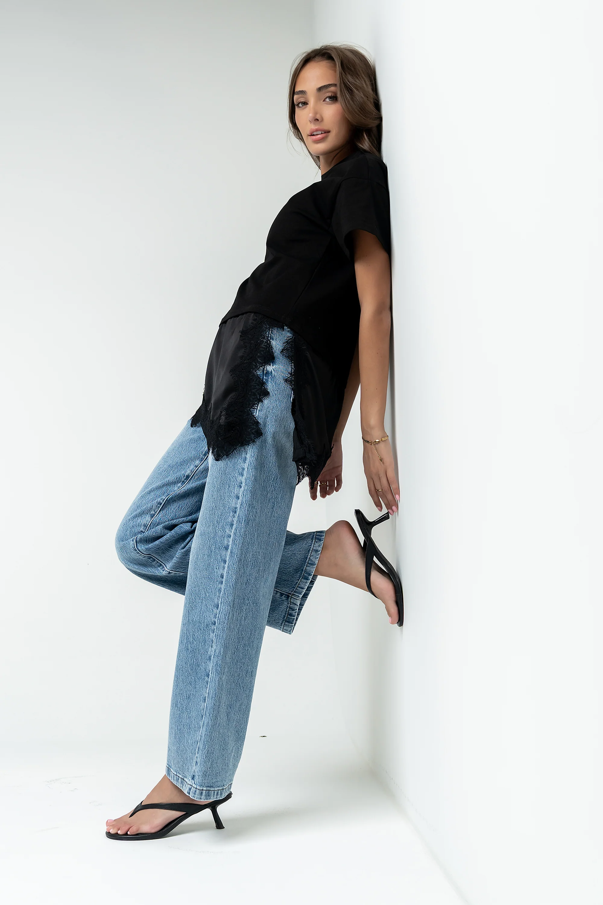 Mika Combination Top in Black