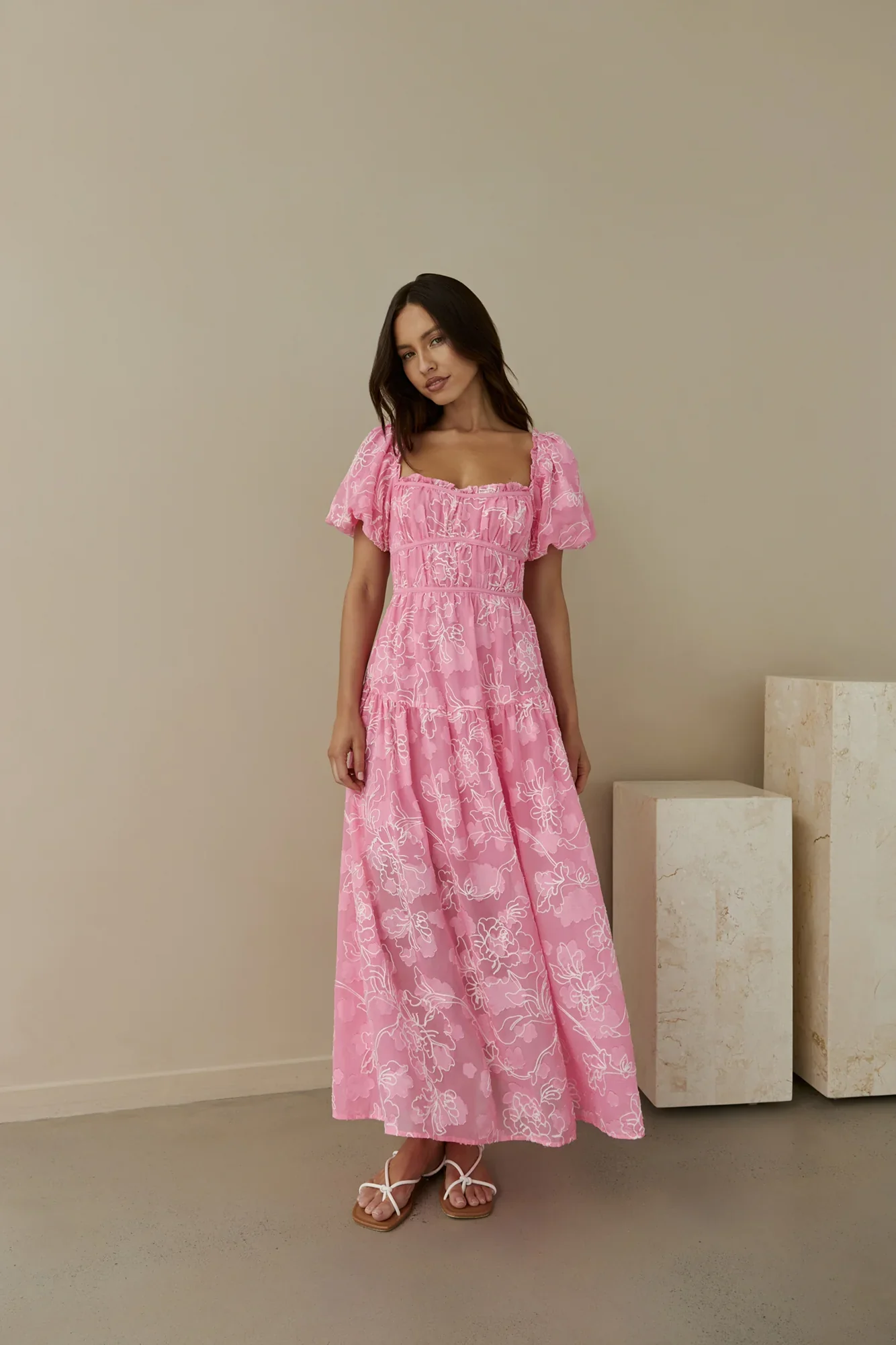 Step By Step Maxi Dress Pink - luluinthesky