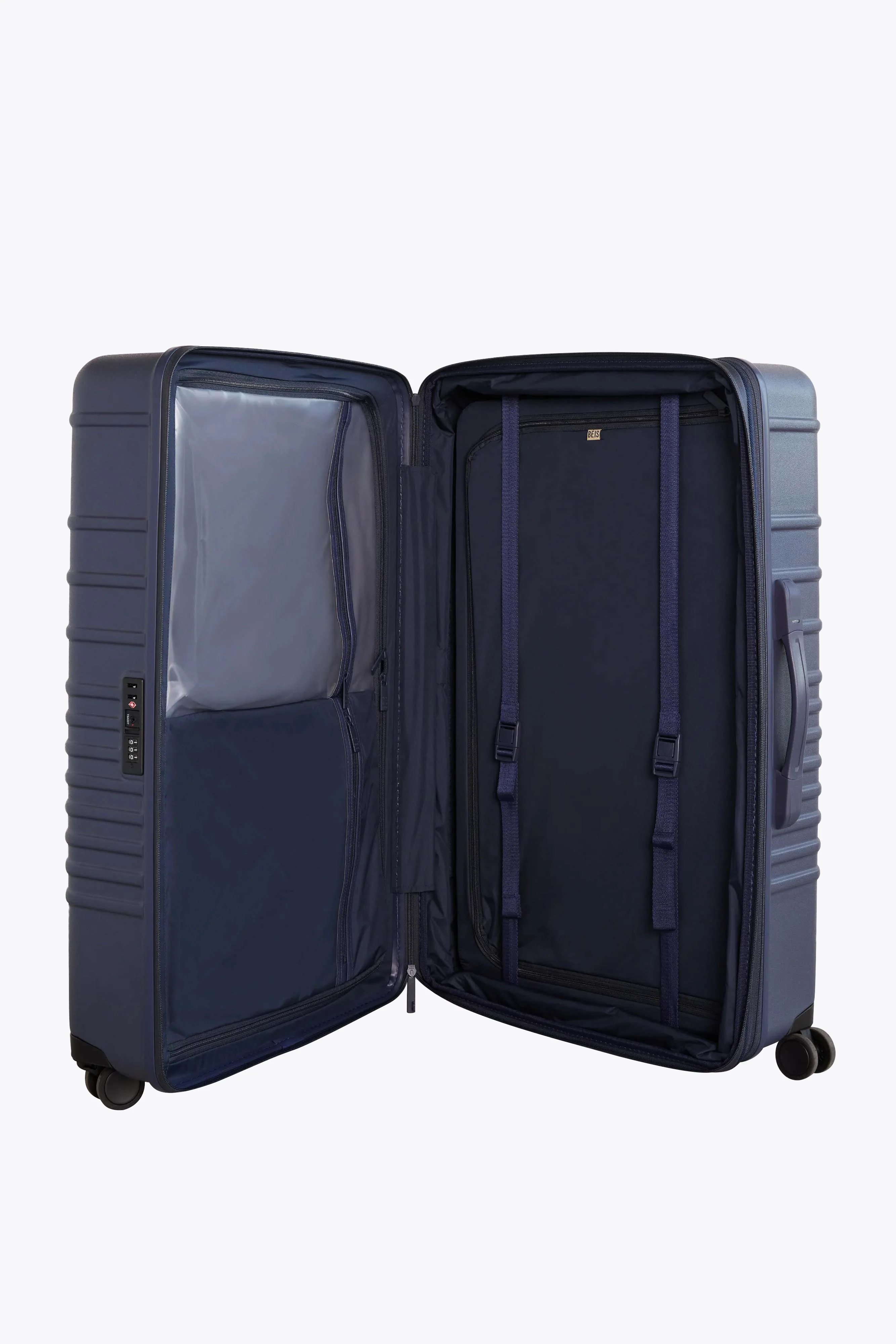 BEIS 'The Large Check-In Roller in Navy