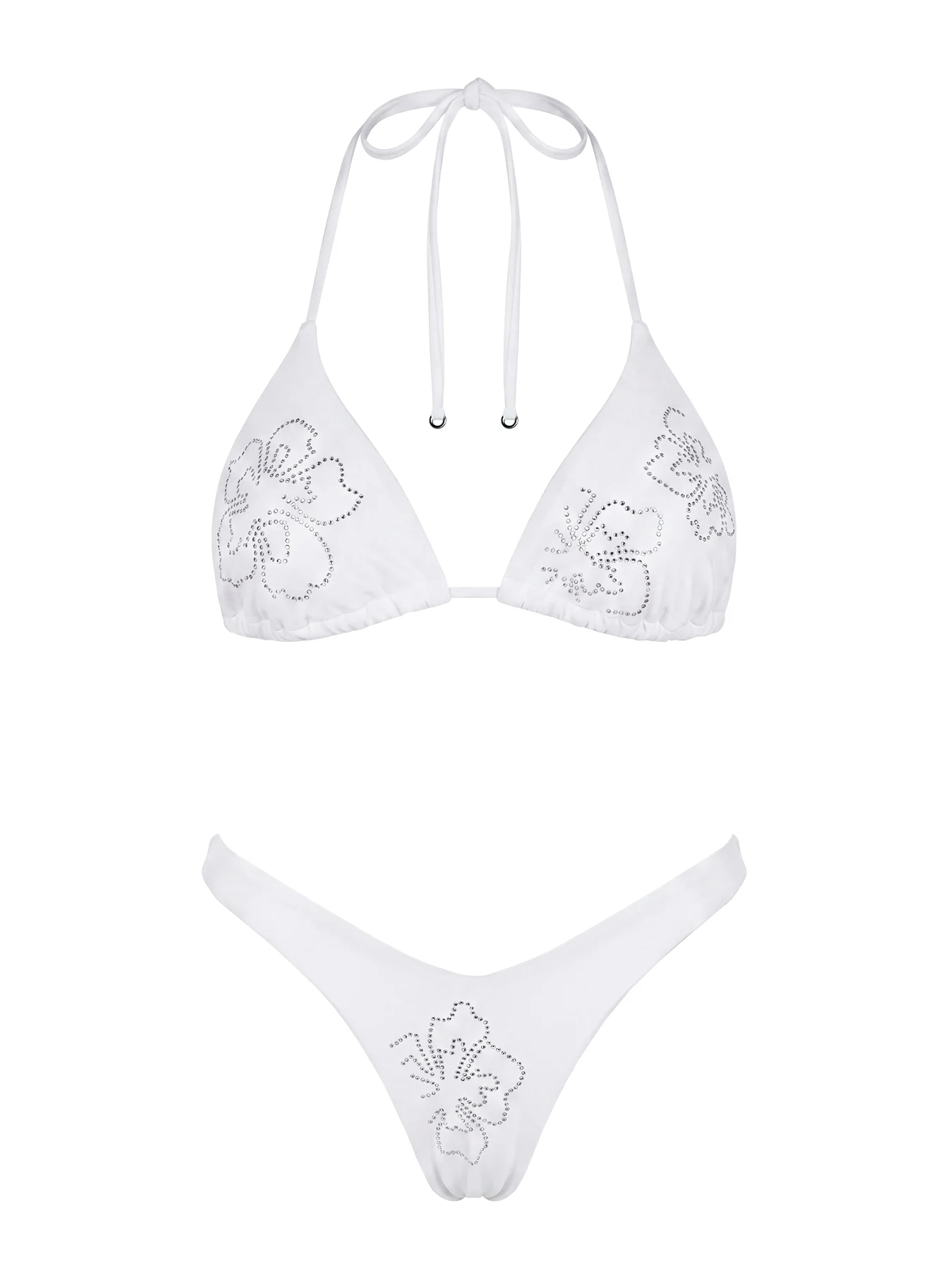 Wildfire Waves Triangle Bikini Top White