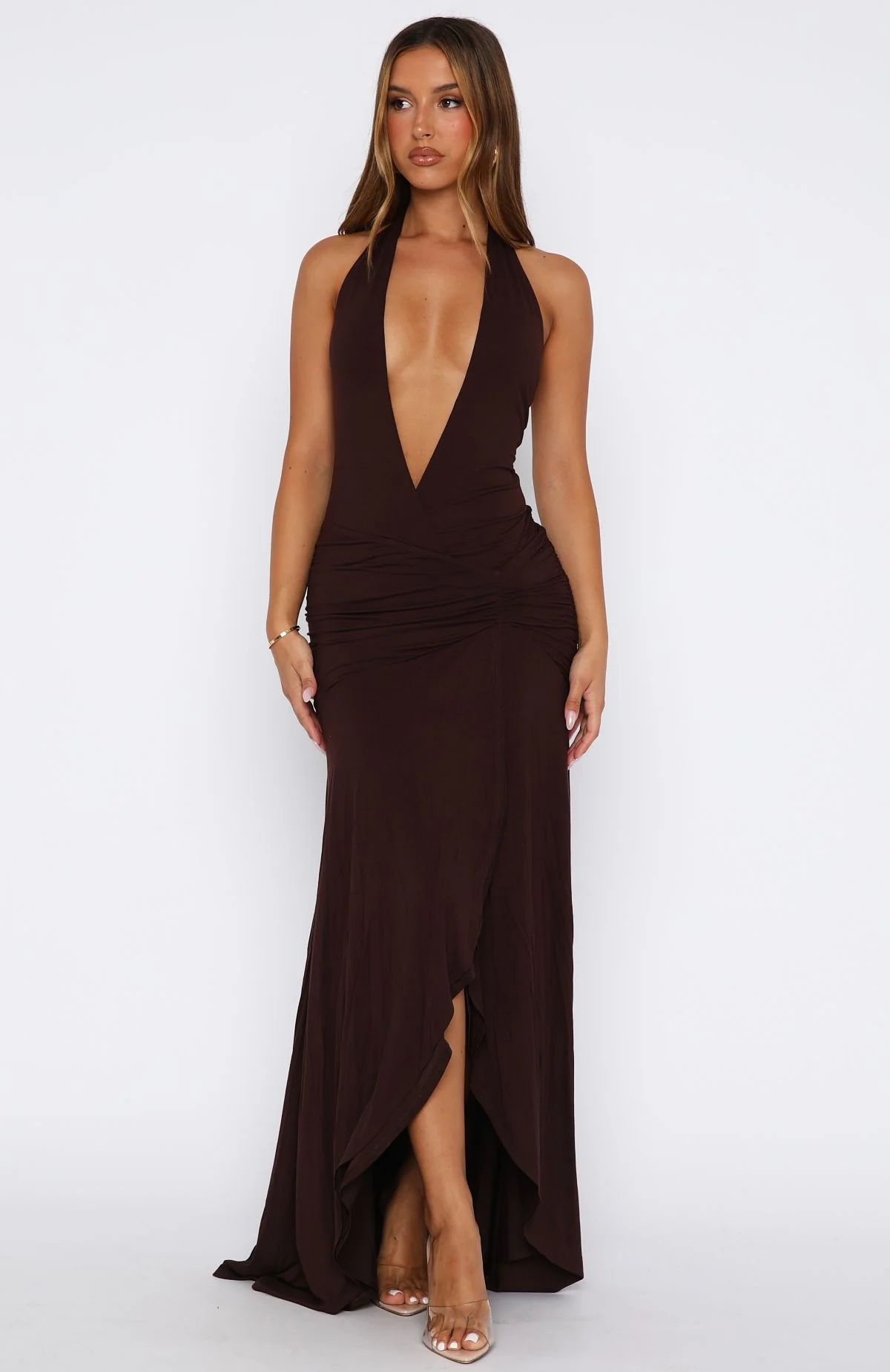 Grande Dame Maxi Dress Chocolate
