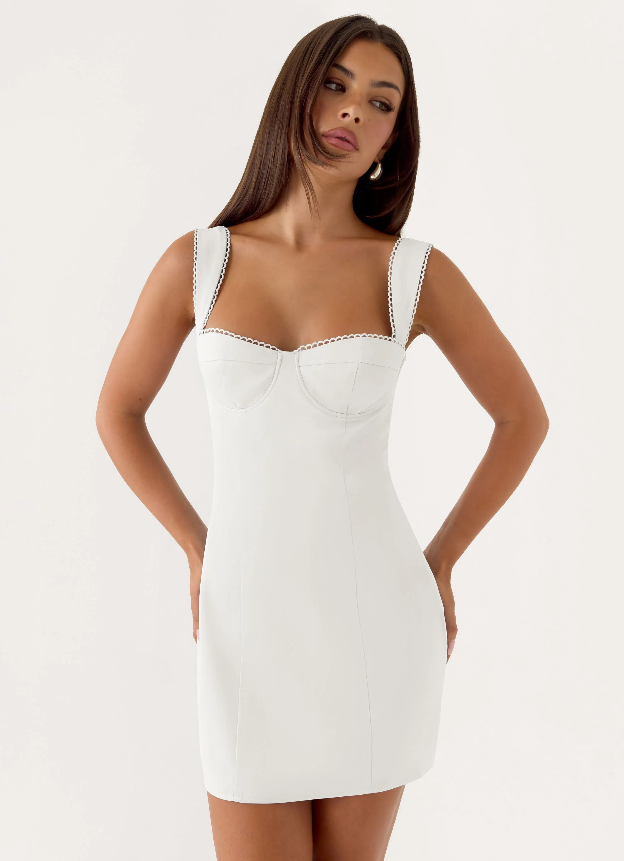 Christopha Mini Dress - White - luluinthesky