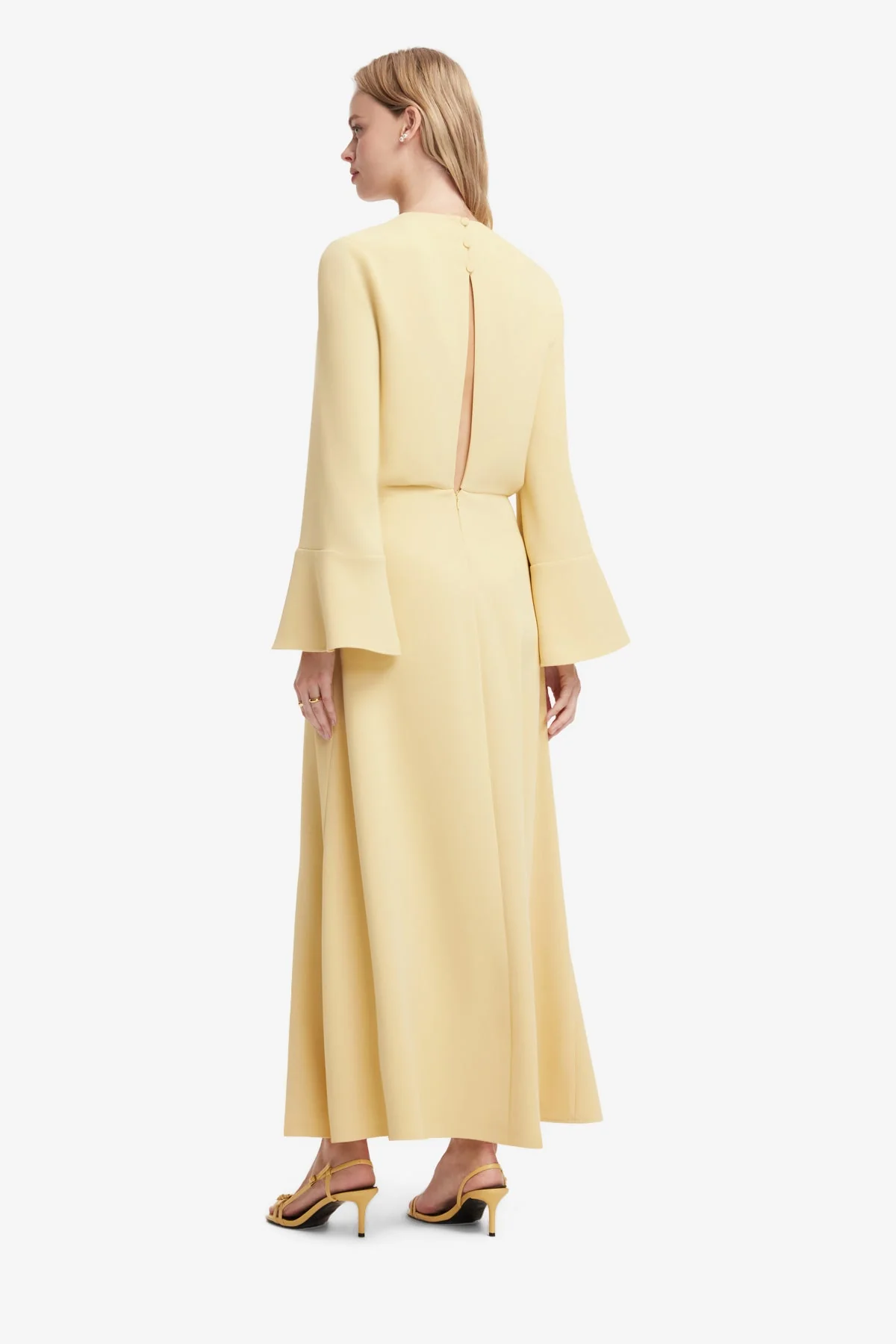 Kinsley Appliqué Maxi Dress - Dusty Yellow