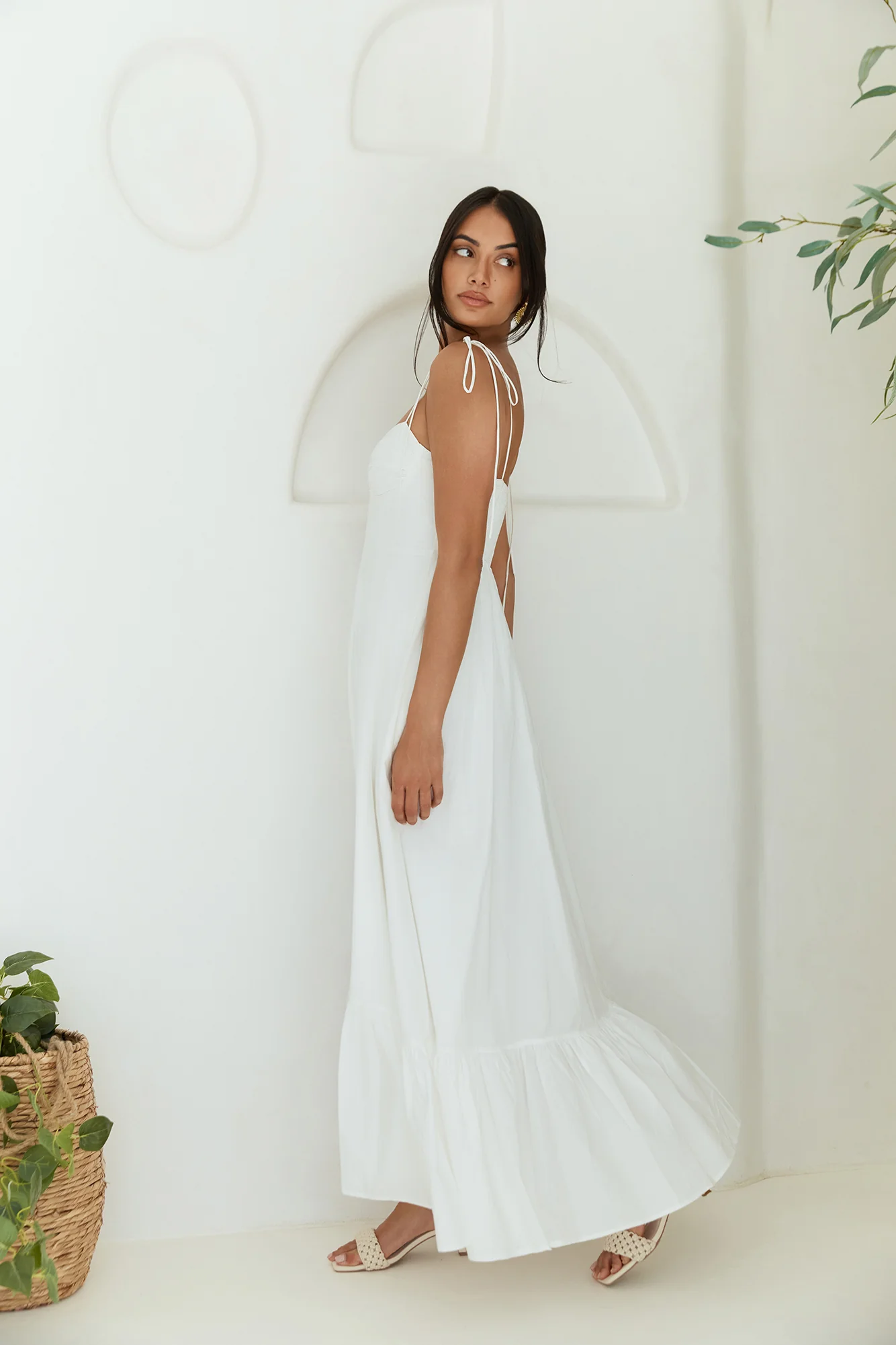 By Your Side Maxi Dress White - luluinthesky