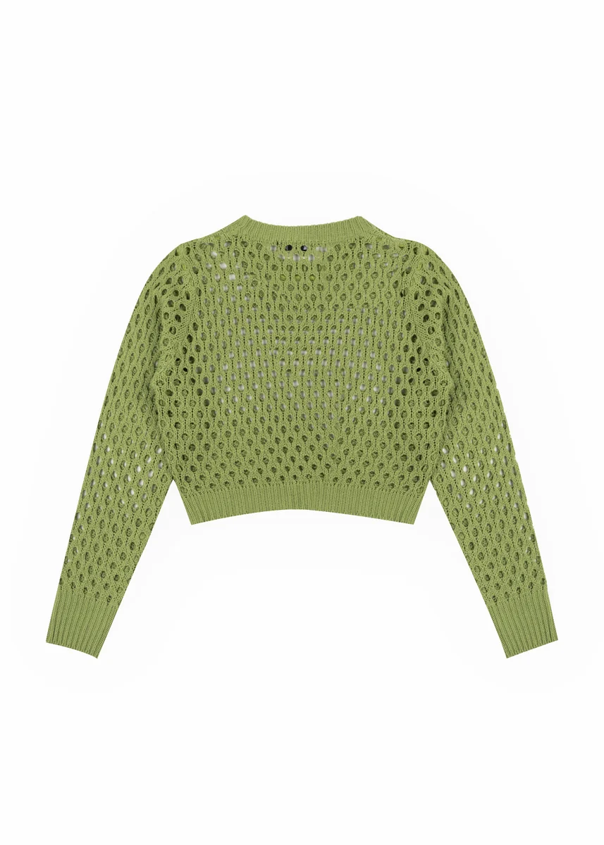 Open-Knit Crochet Sweater