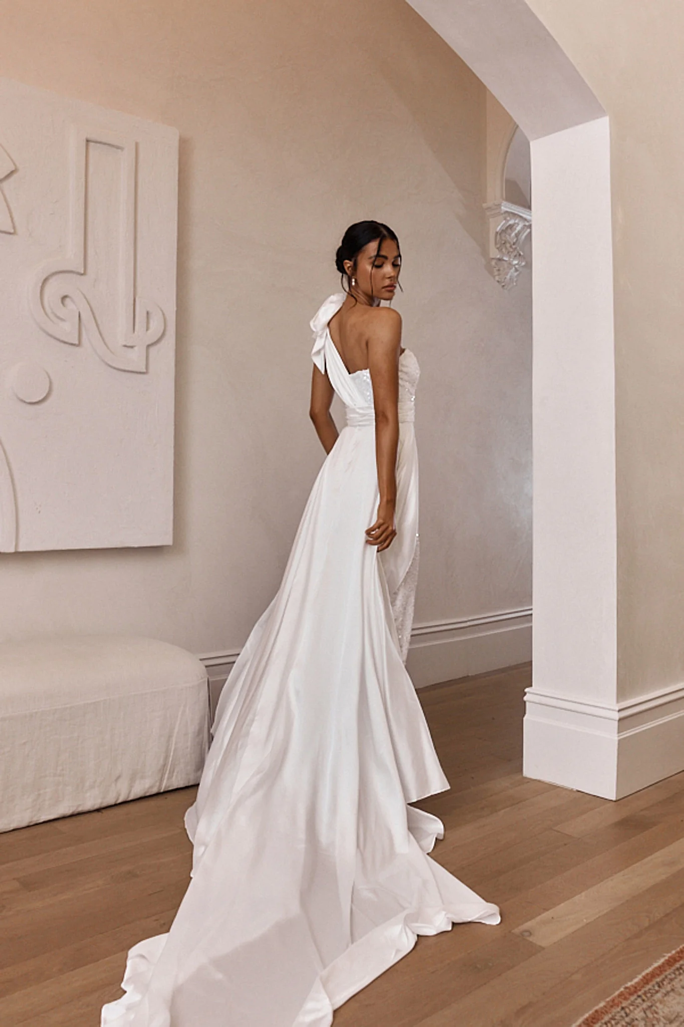 Francene Two Piece Sequin Maxi Dress White