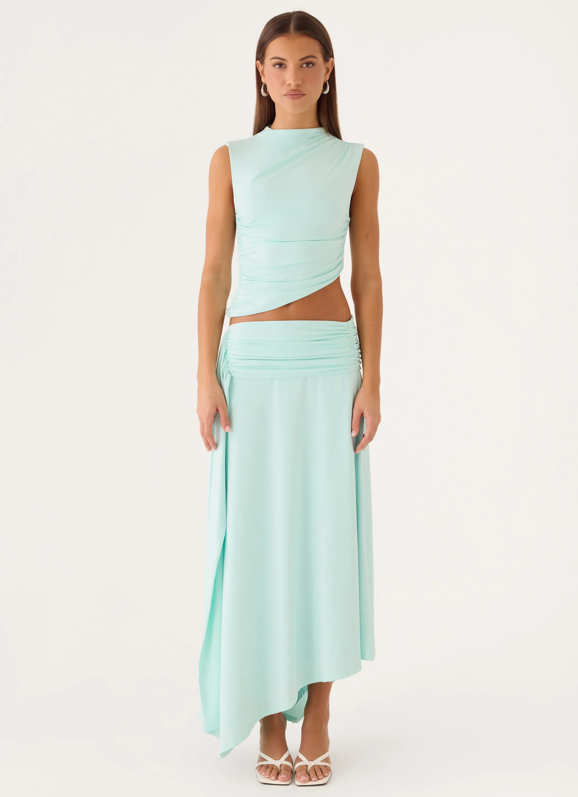 Briege Maxi Skirt - Aqua