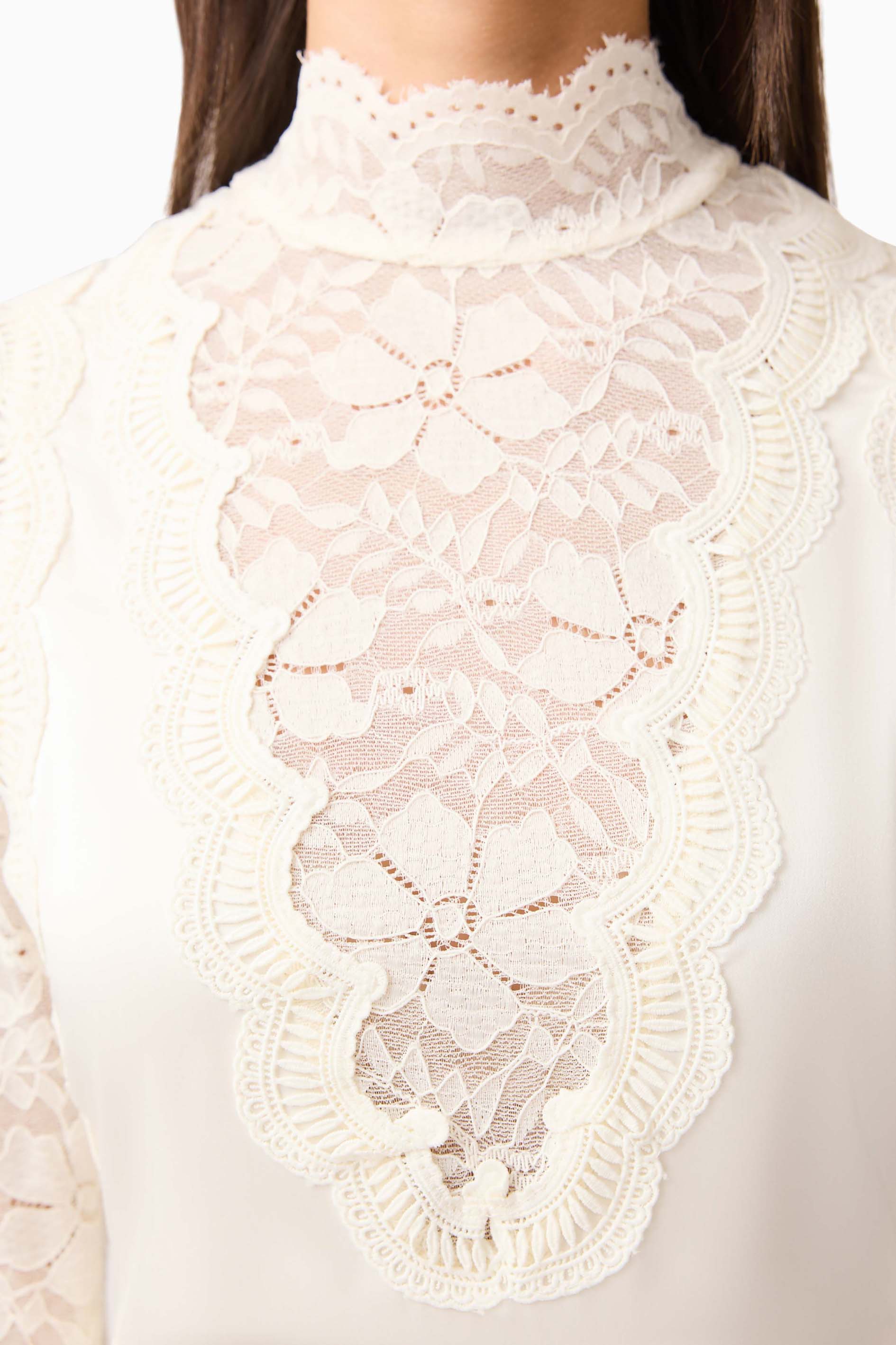 Margot Long Sleeve Gown in White