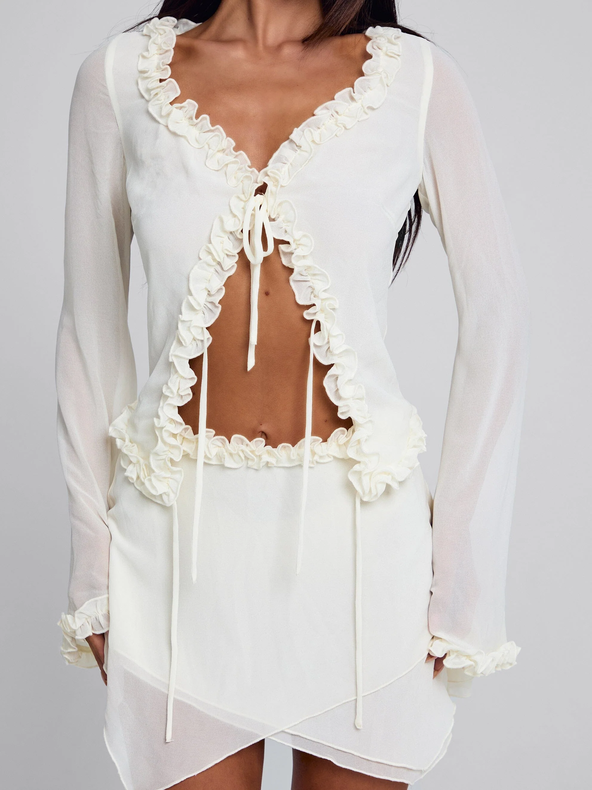 Mae Mini Skirt Ivory