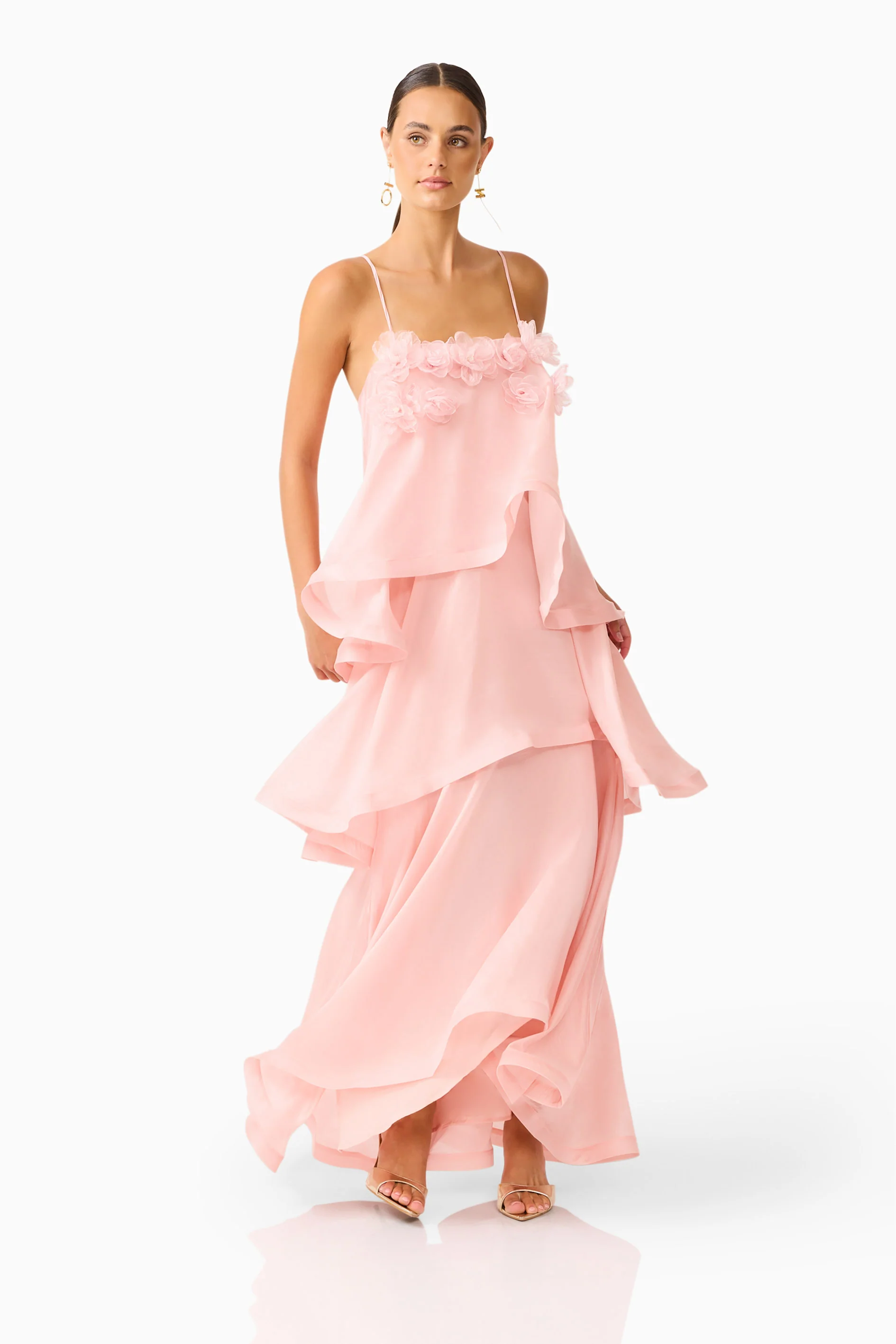 Swallowtail Day To Night Maxi Dress In Pink
