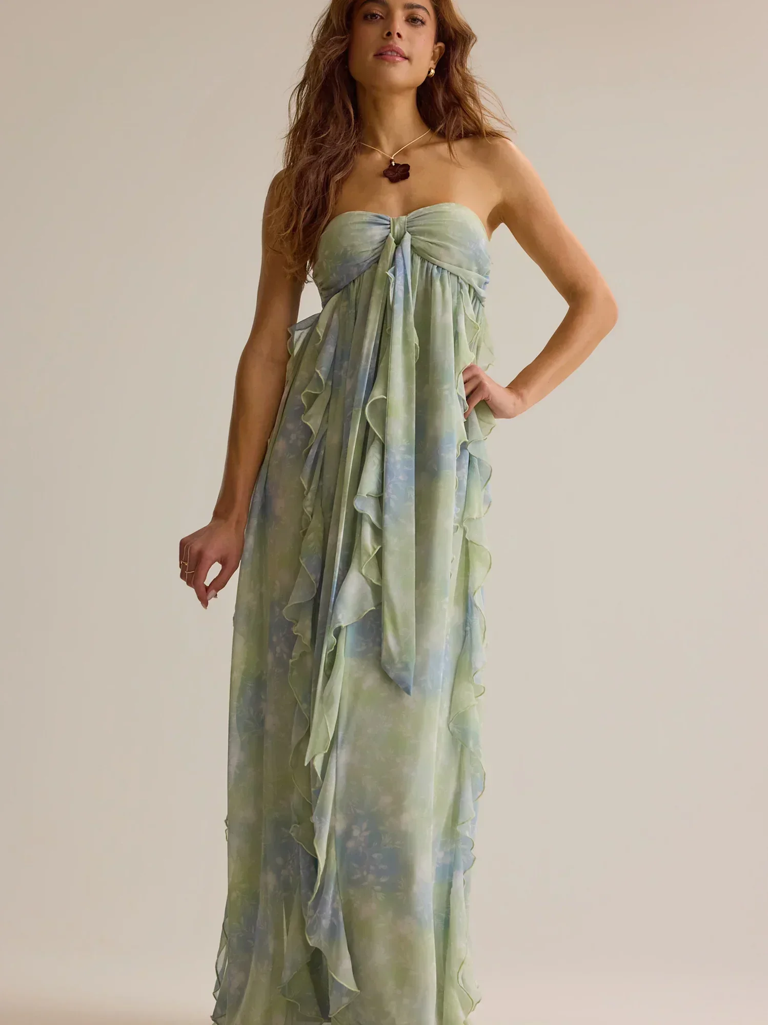 Harvey Ruffle Maxi Dress - luluinthesky