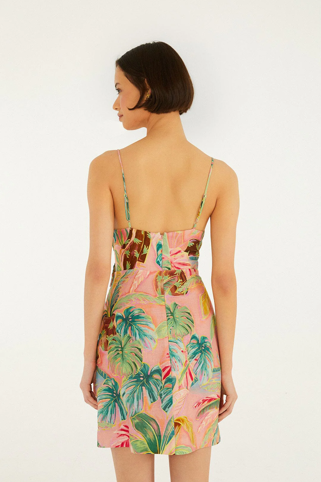 Soft Pink Pool Time 3d Flowers Mini Dress