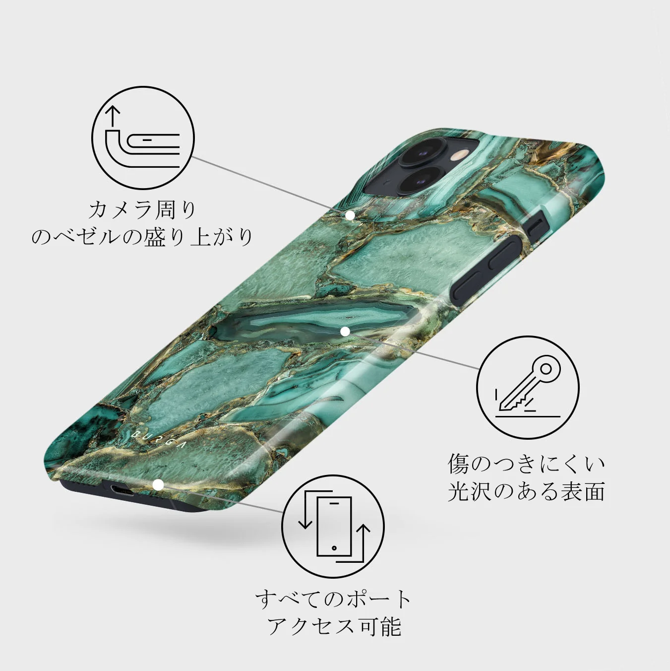 Ubud Jungle - Turquoise iPhone 13 Mini ケース