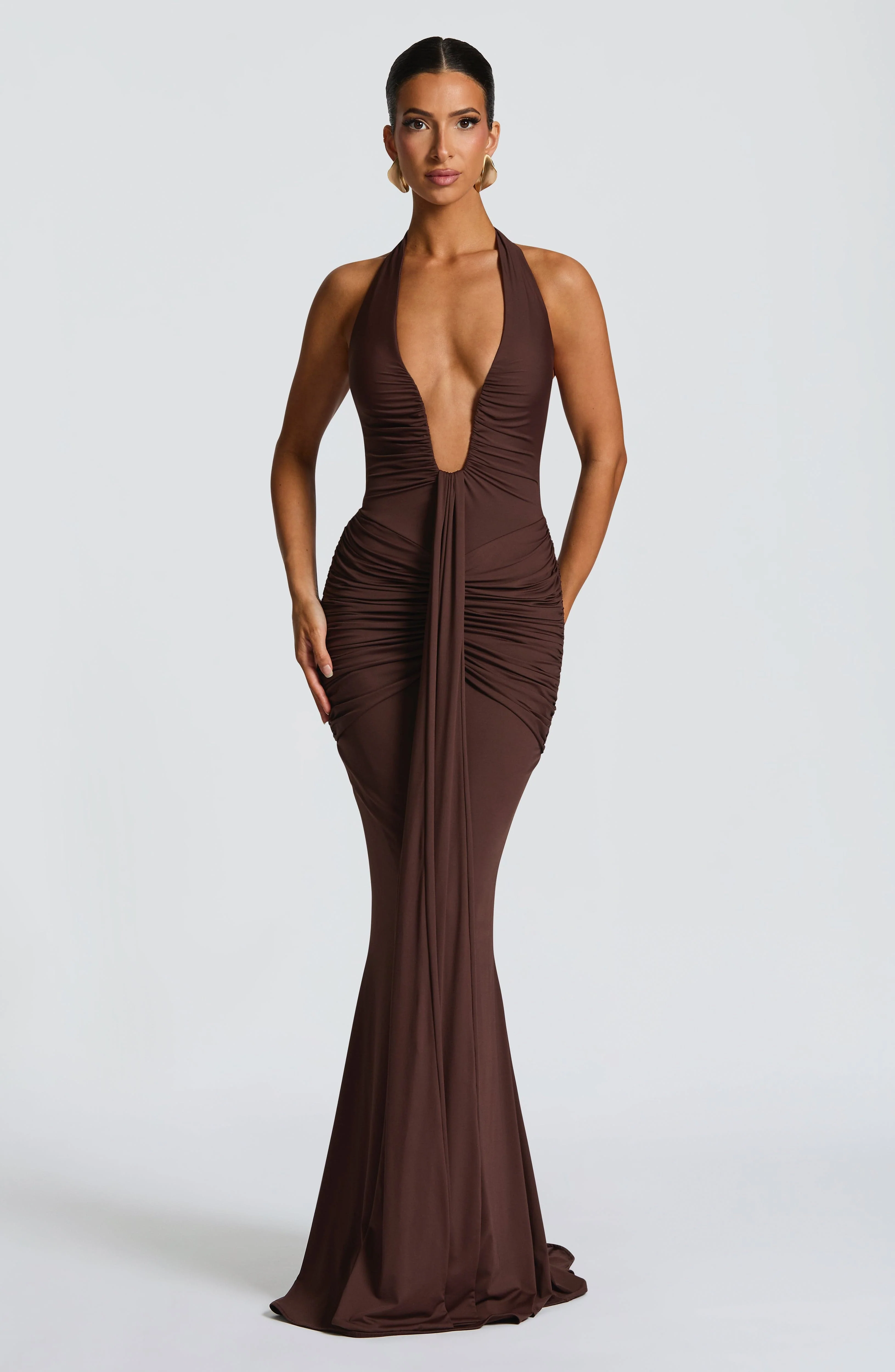 Rosetta Maxi Dress - Plum Brown
