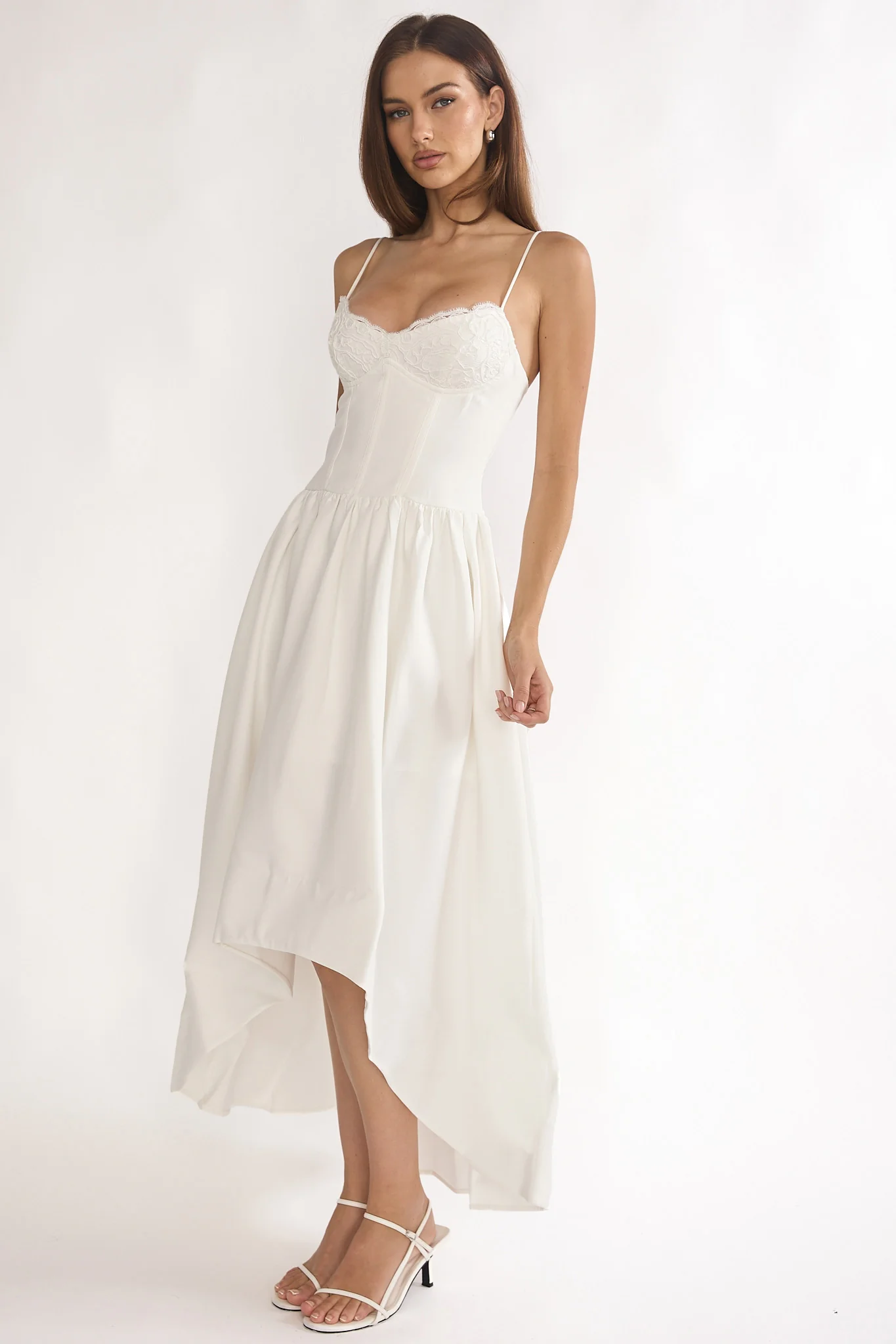 I'm Yours High-Low Hem Maxi Dress White