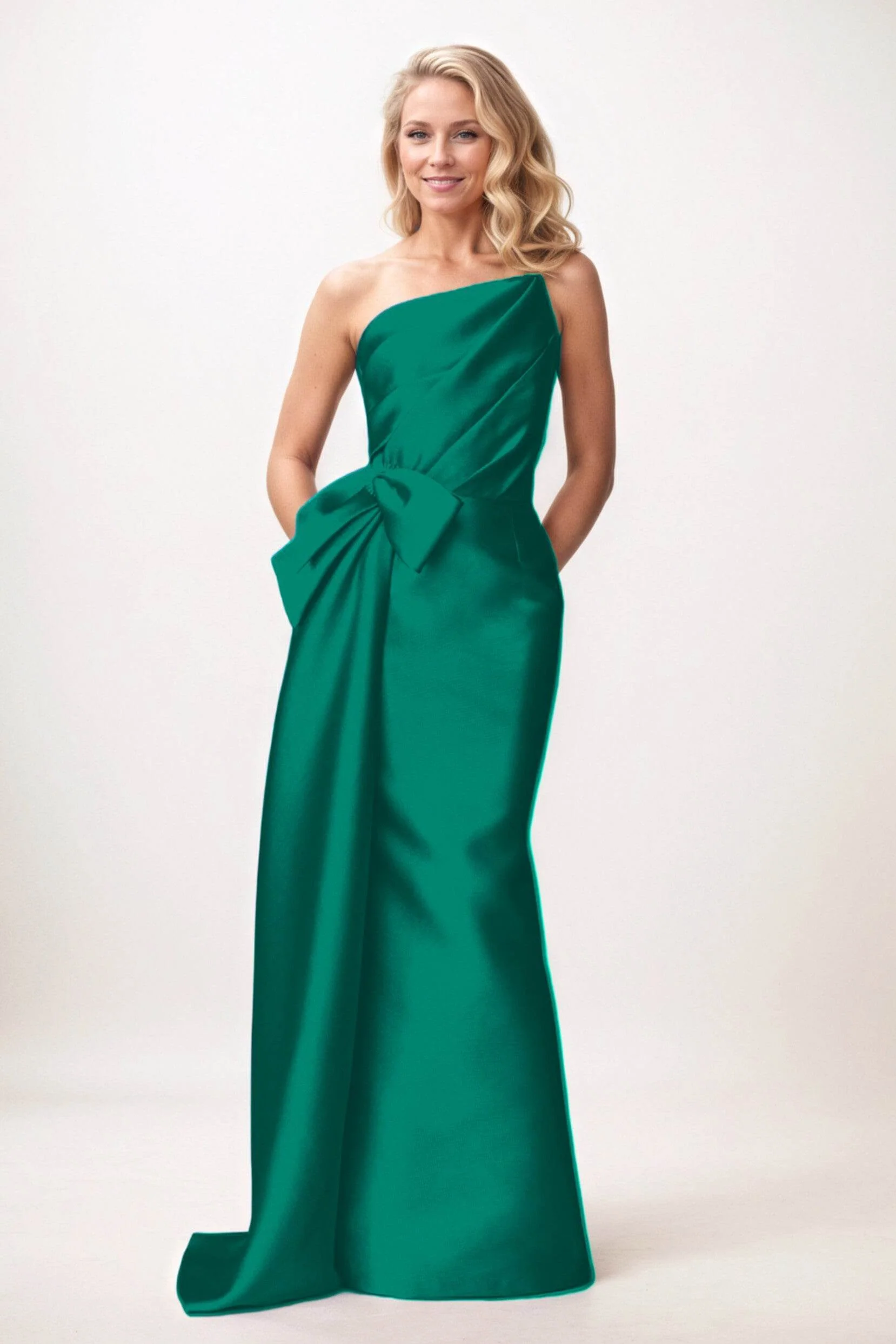 Trumpet-Mermaid Maxi Satin Mother of the Bride Dresses CM0386