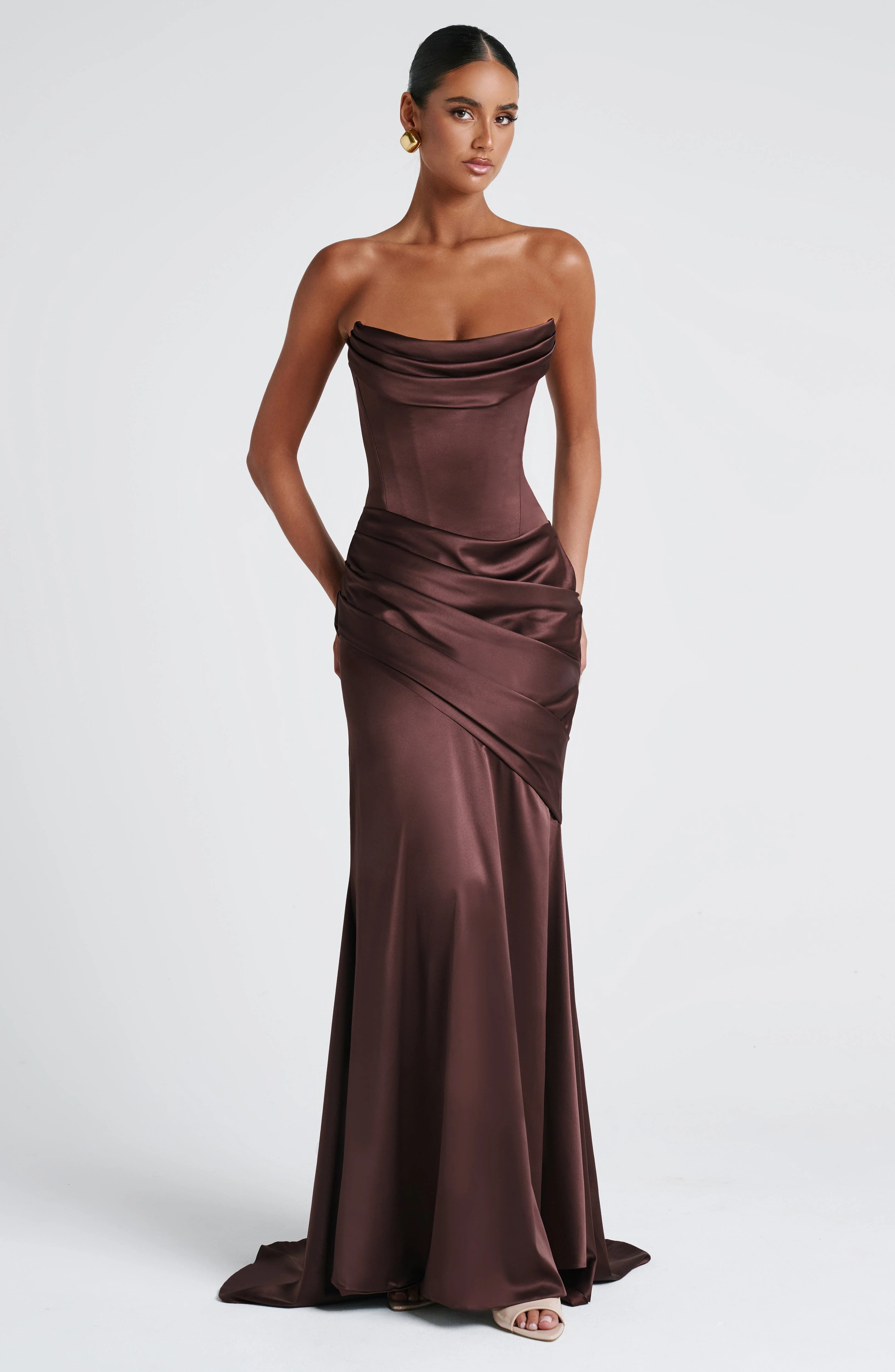 Kensington Maxi Dress - Plum Brown