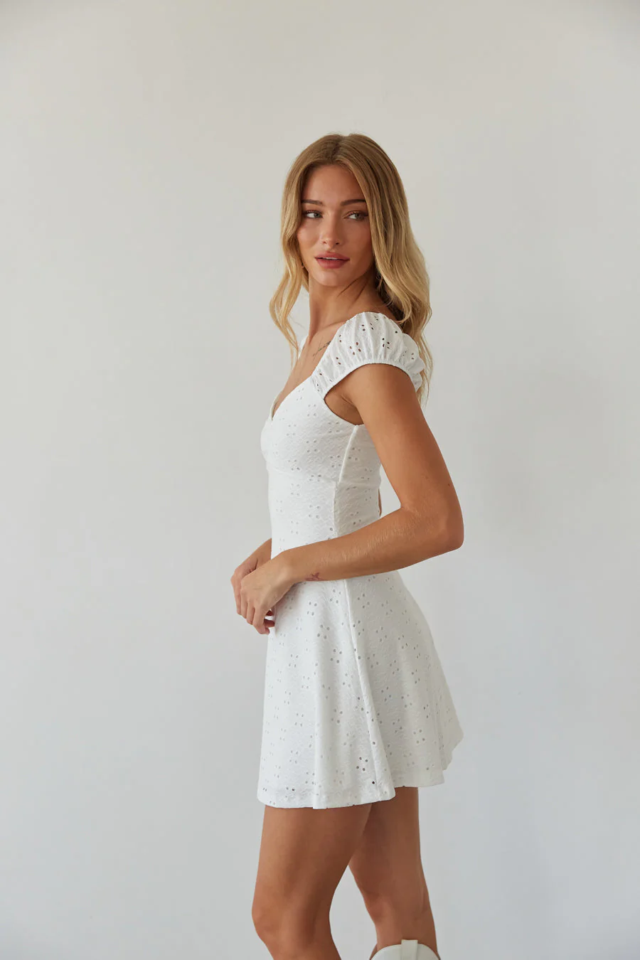Aspen Eyelet Mini Dress - luluinthesky