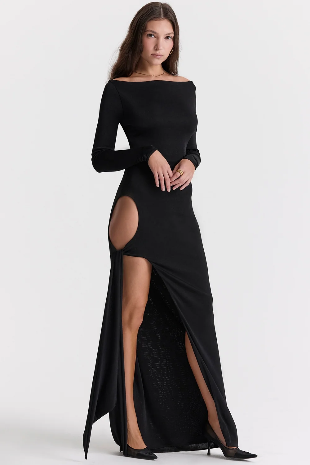 Black Cutout Maxi Dress