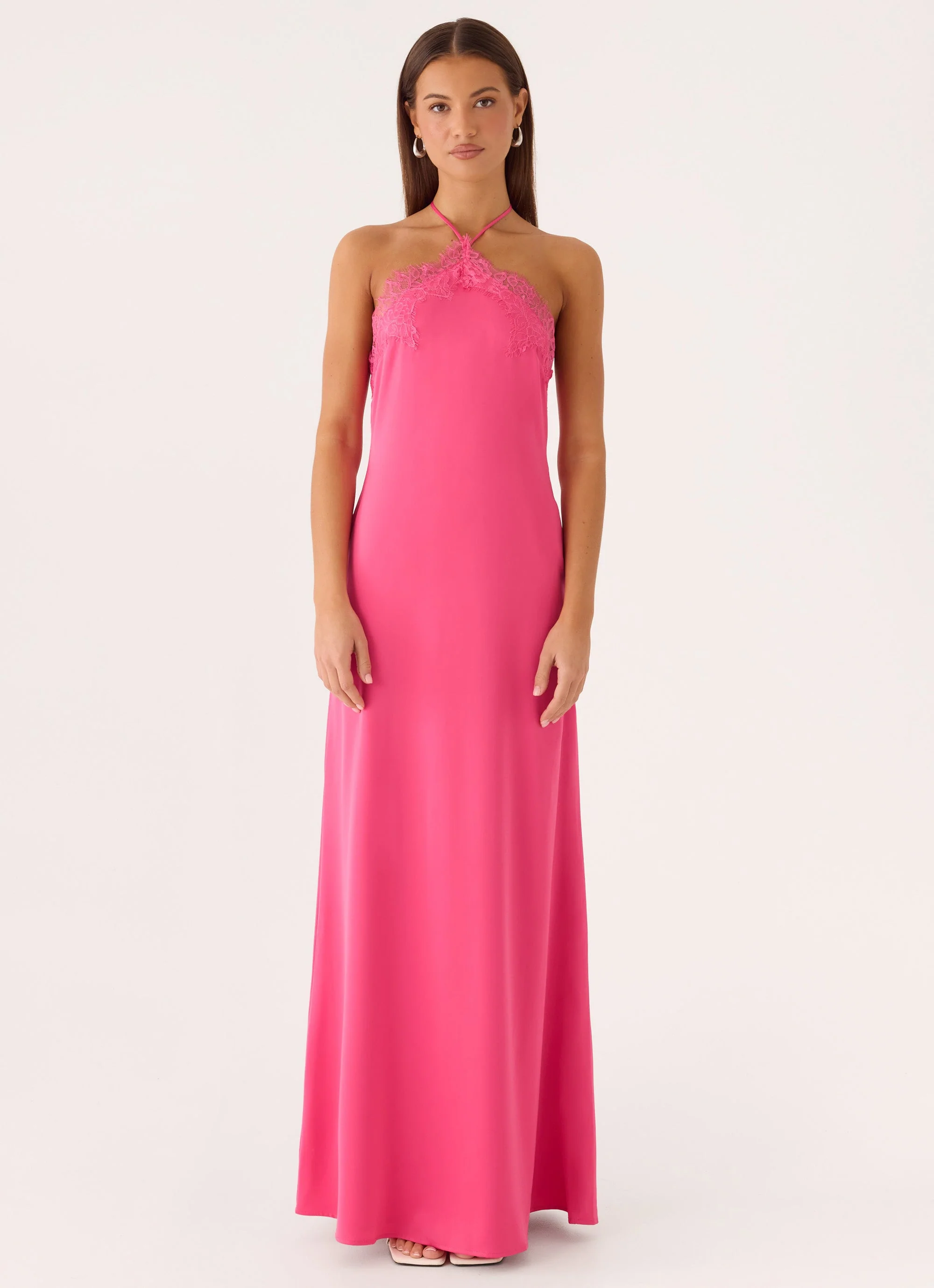 Samaria Halter Maxi Dress - Berry