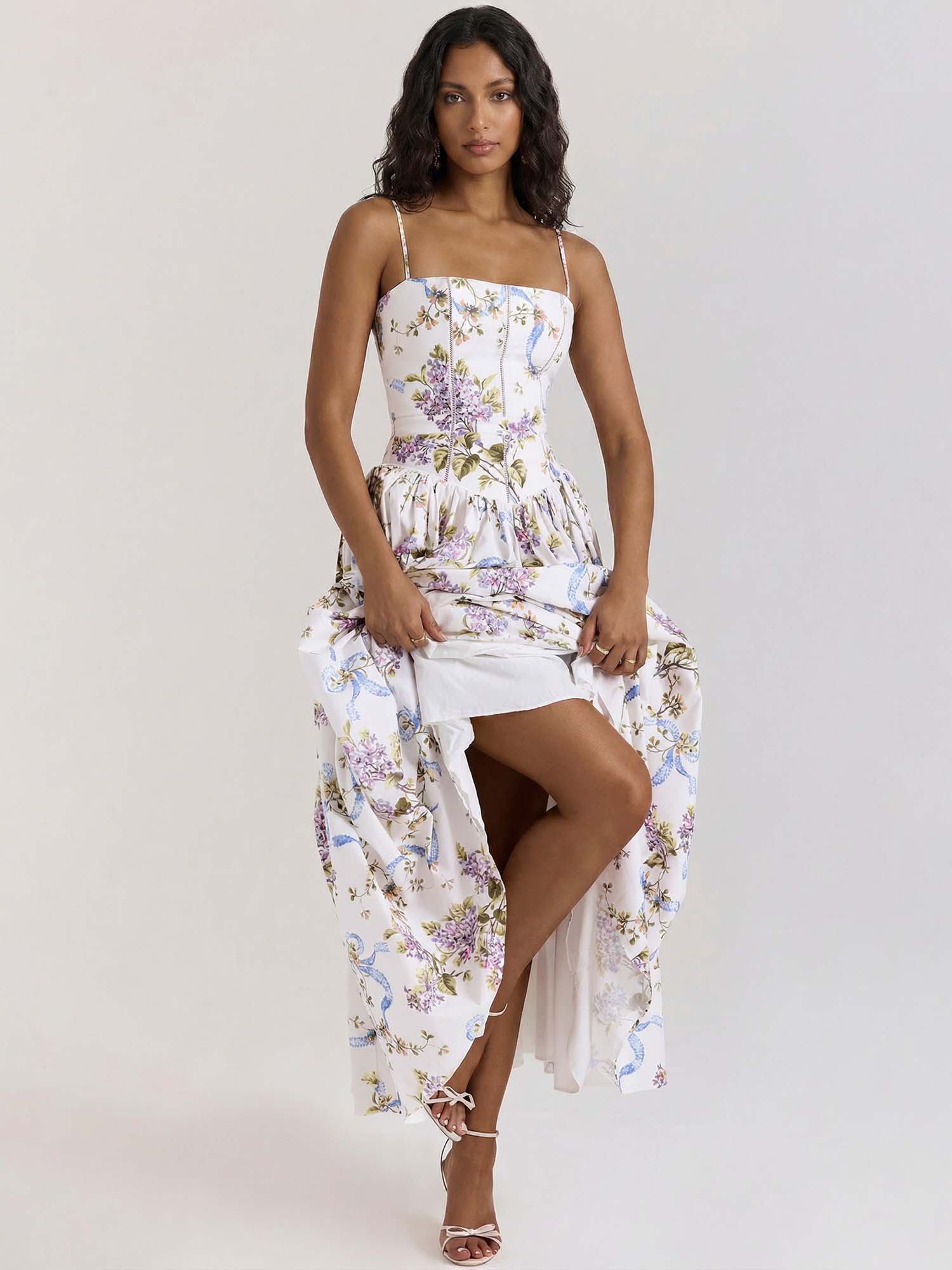 Ribboned Serenade Midi Dress