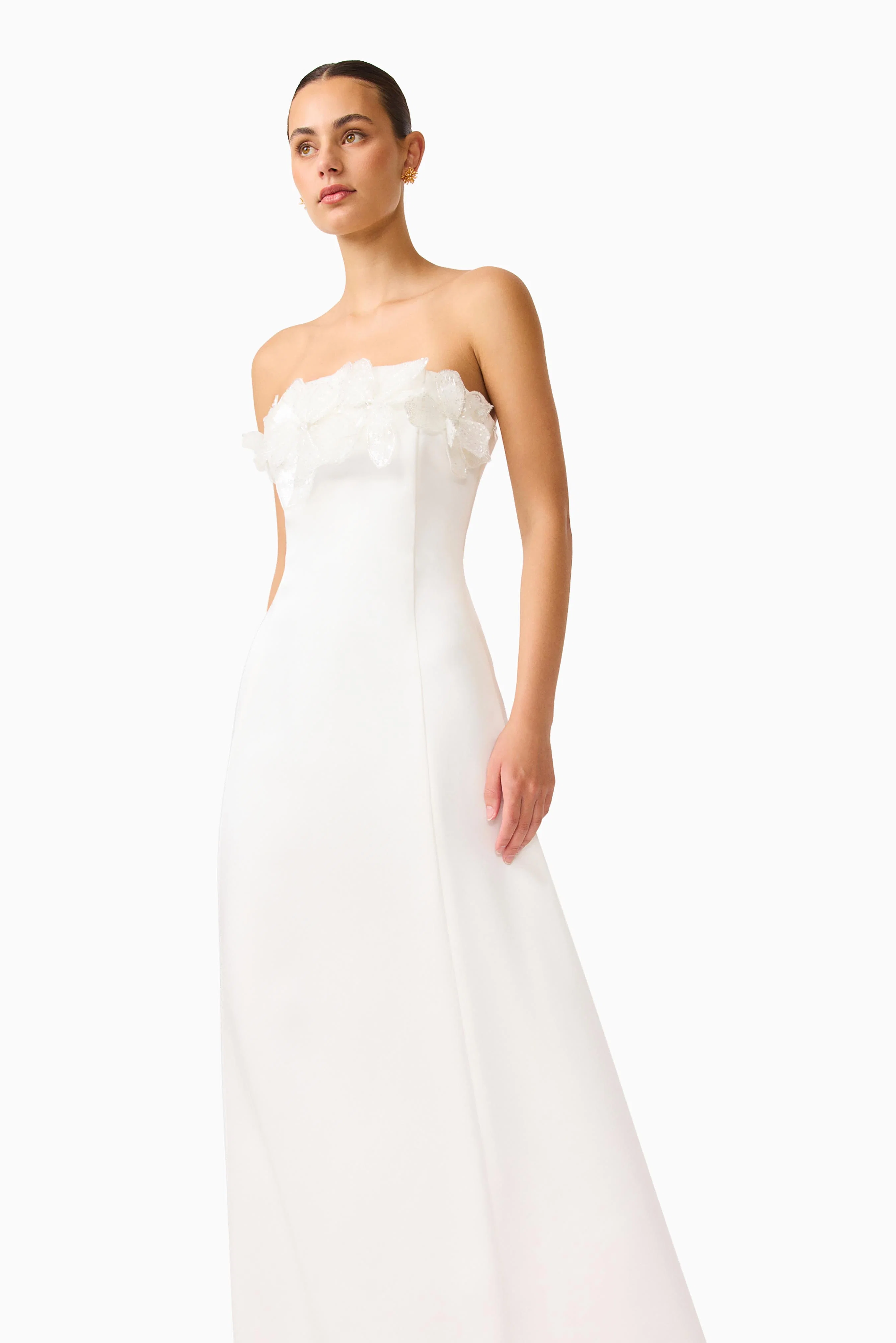 Espera Strapless Gown in White