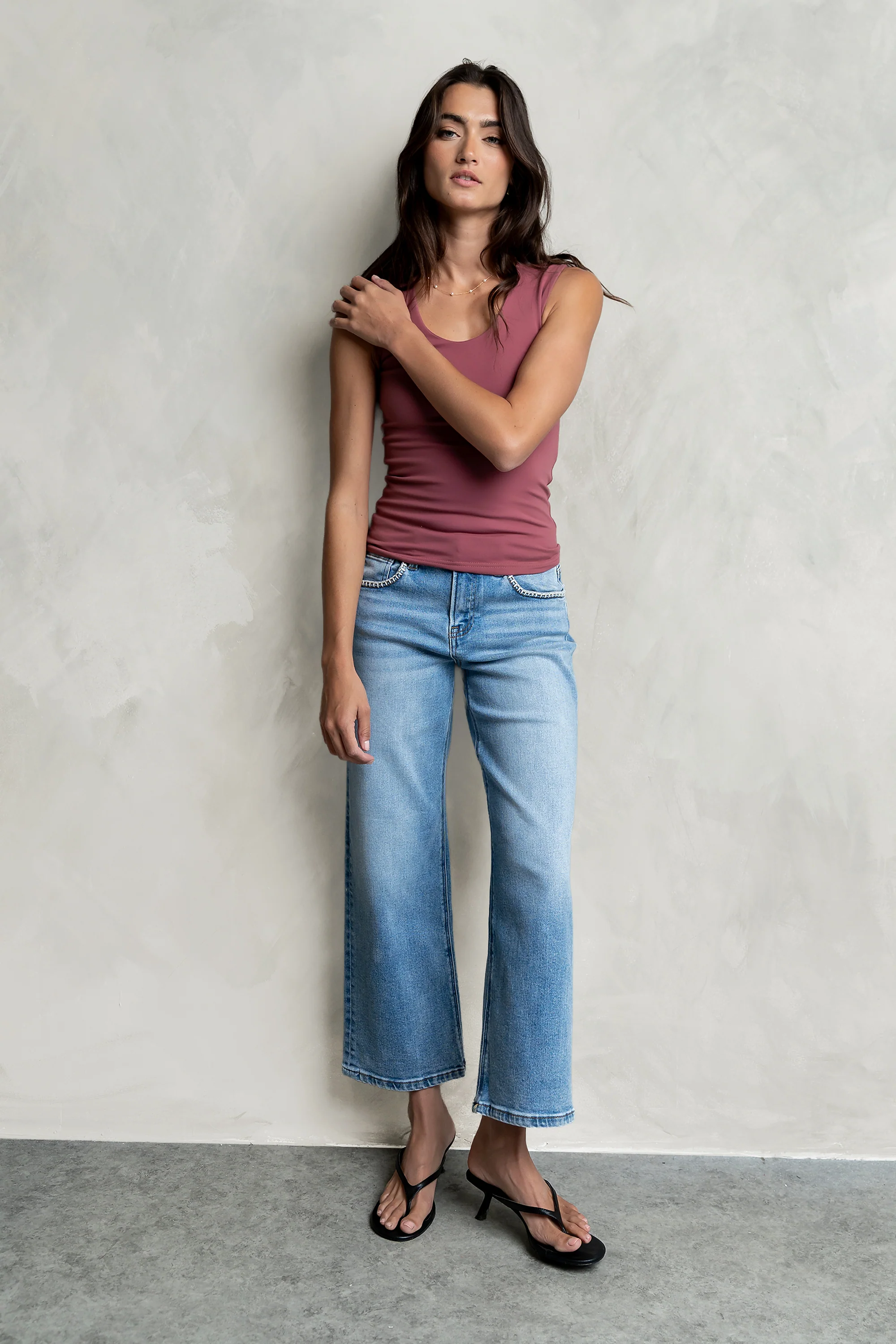 Sayla Tank Top in Berry