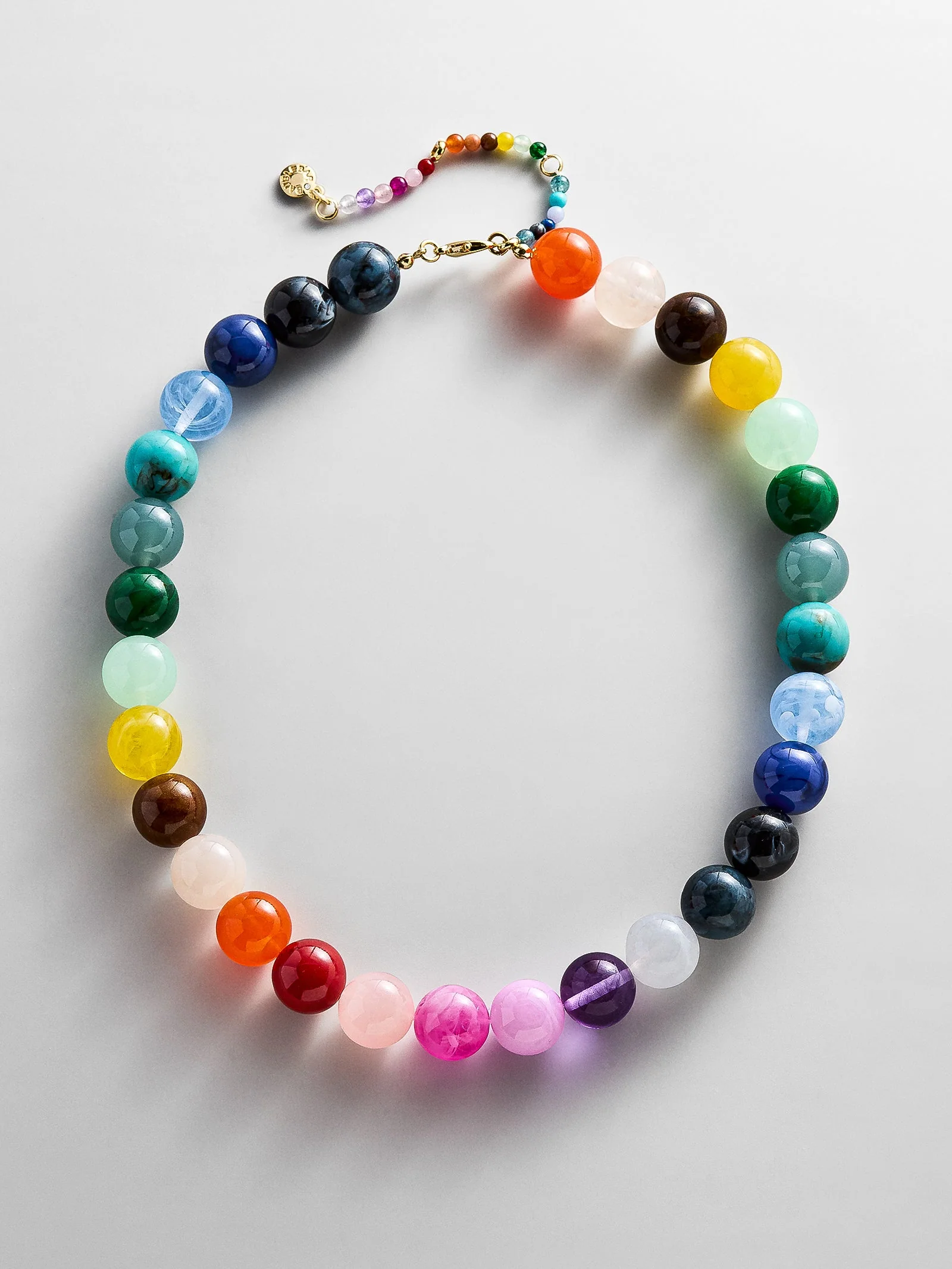 Mini Jane Beaded Necklace - Rainbow Bead