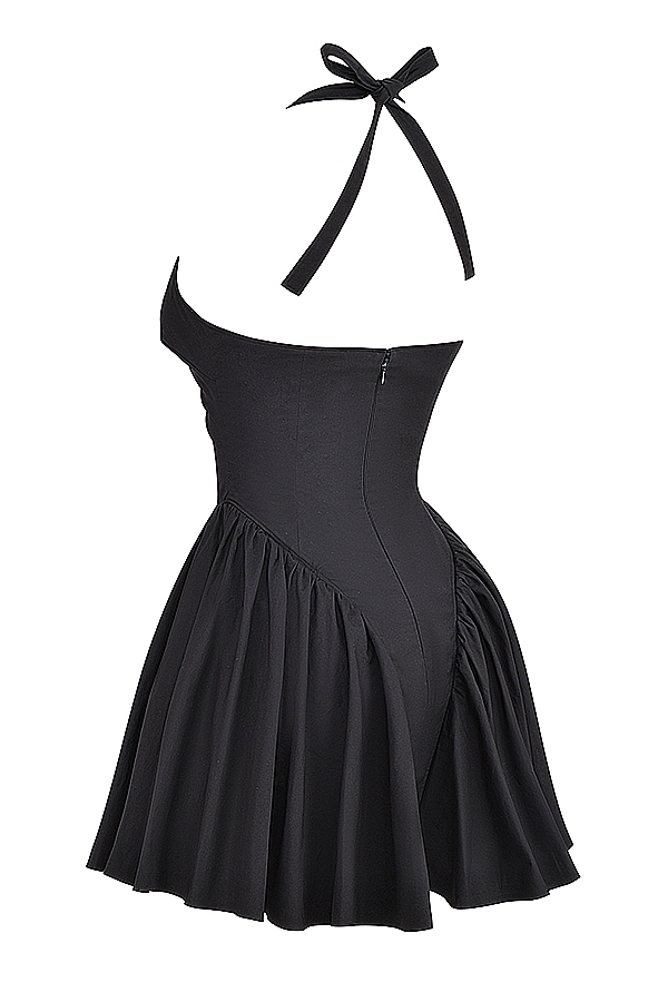 Black Halter Mini Dress