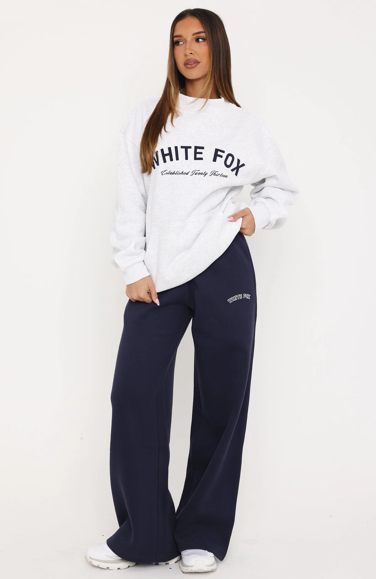 Found It Out Wide Leg Sweatpants Navy