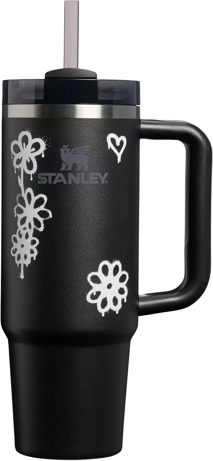 Stanley 30 oz. Quencher H2.0 FlowState Tumbler - Stanley Graffiti Garden - Black Graffiti Floral