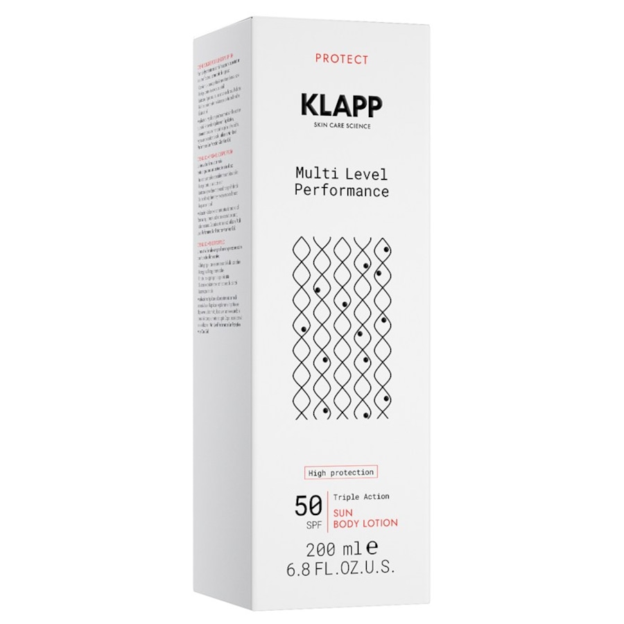 KLAPP Wydajność na wielu poziomach Sun Body Lotion 50 SPF