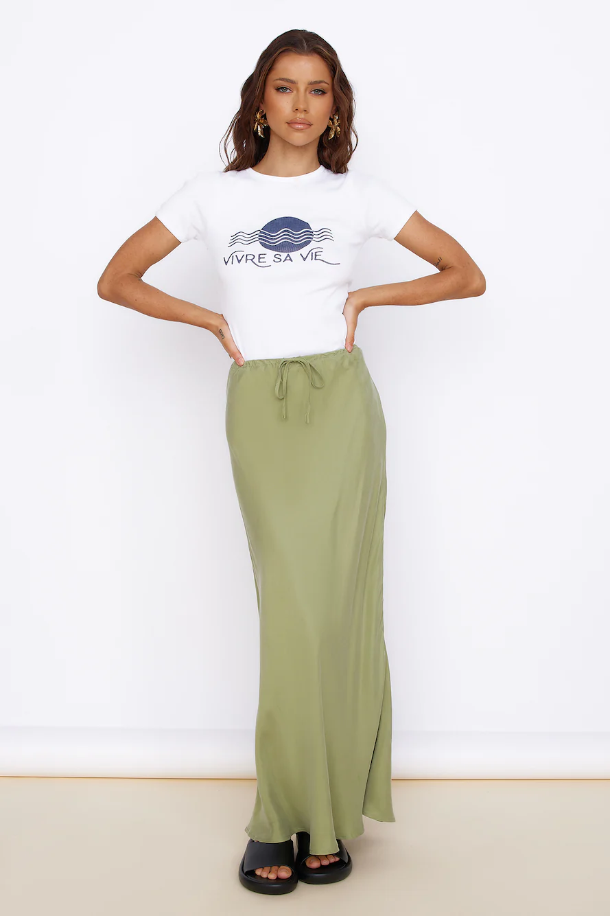 ROLLA'S Vivre Sa Vie Baby Rib Tee White