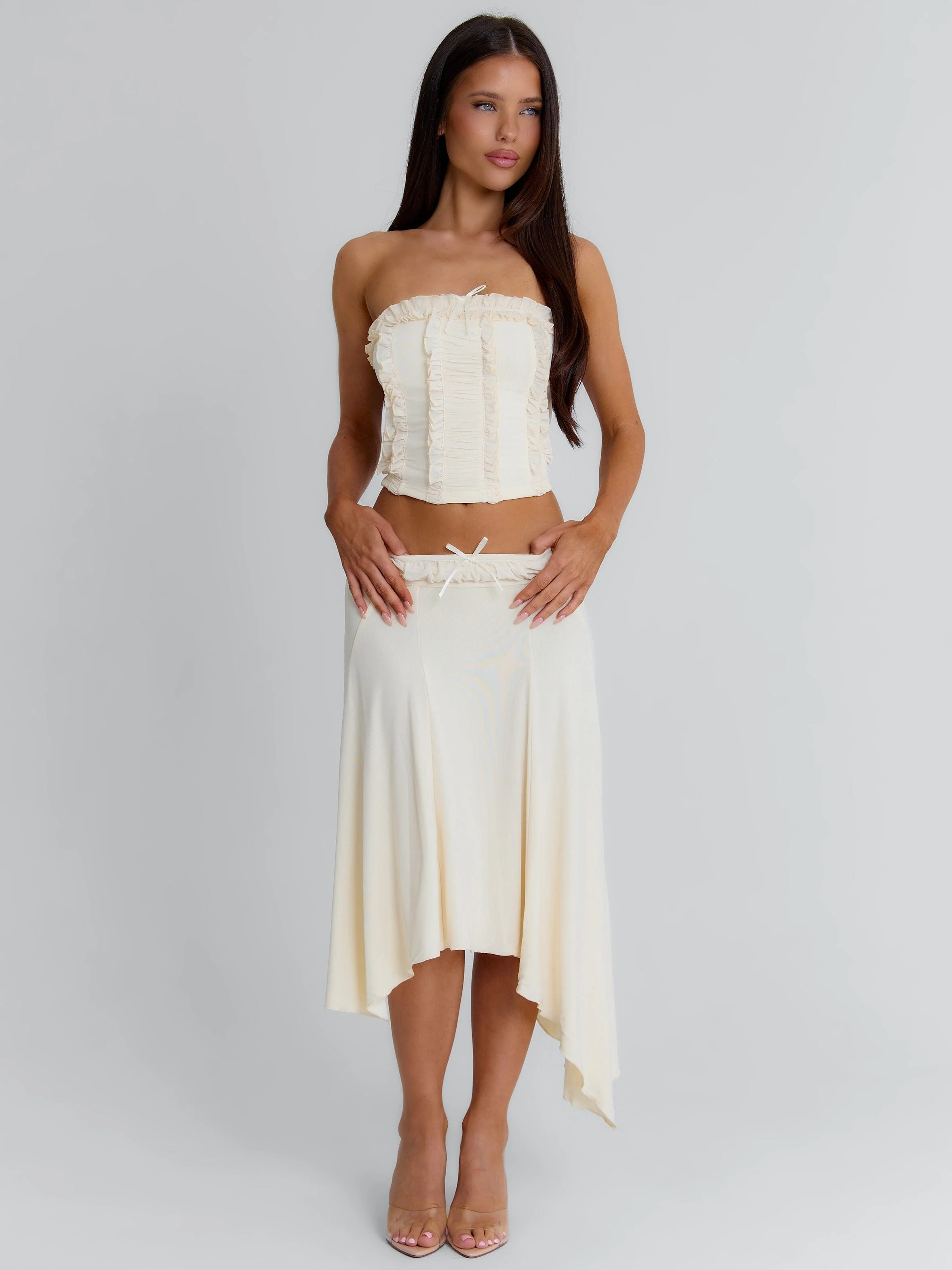Val Midi Skirt Cream