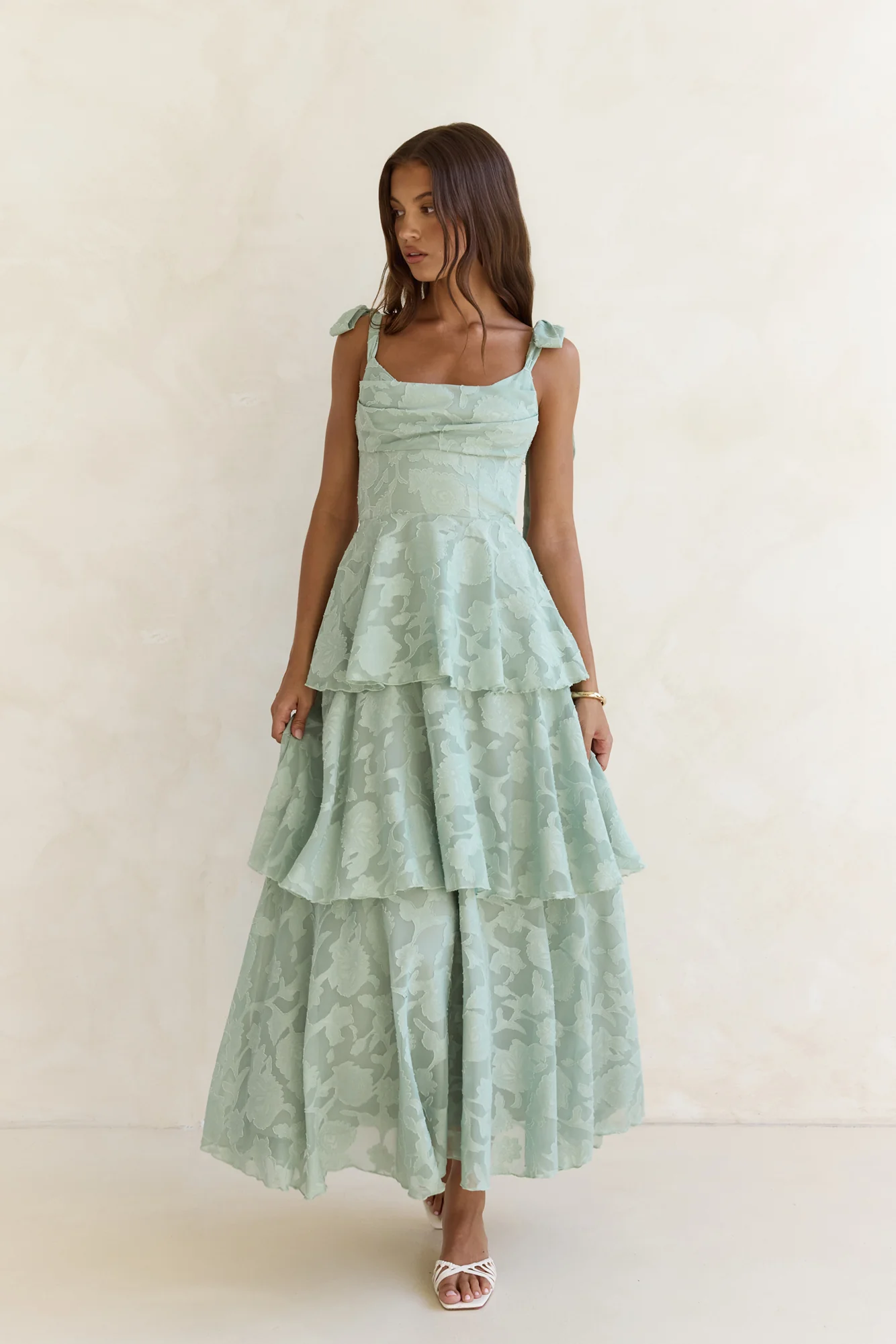 Meadow Of Dreams Maxi Dress Sage