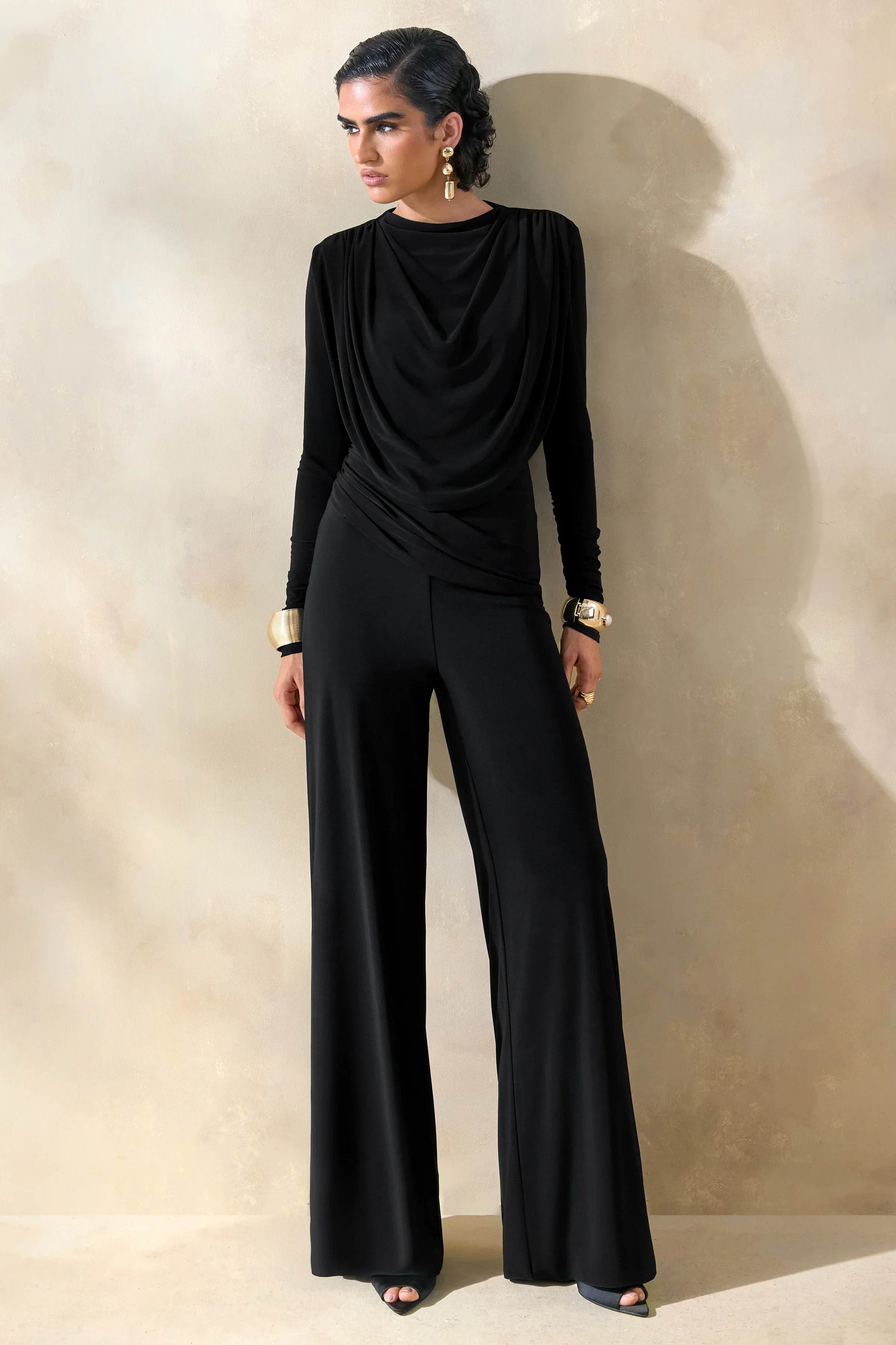 Safirra | Black Wide-Leg Trouser