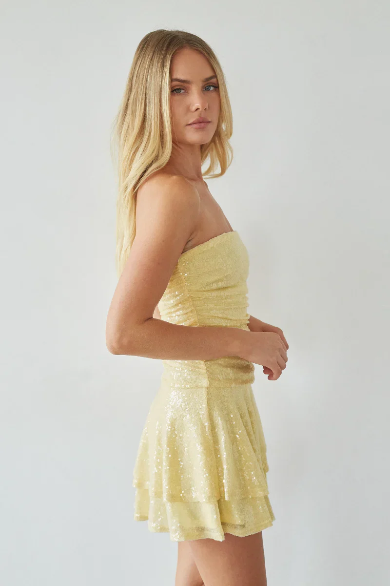 Nylah Drop Waist Sequin Mini Dress