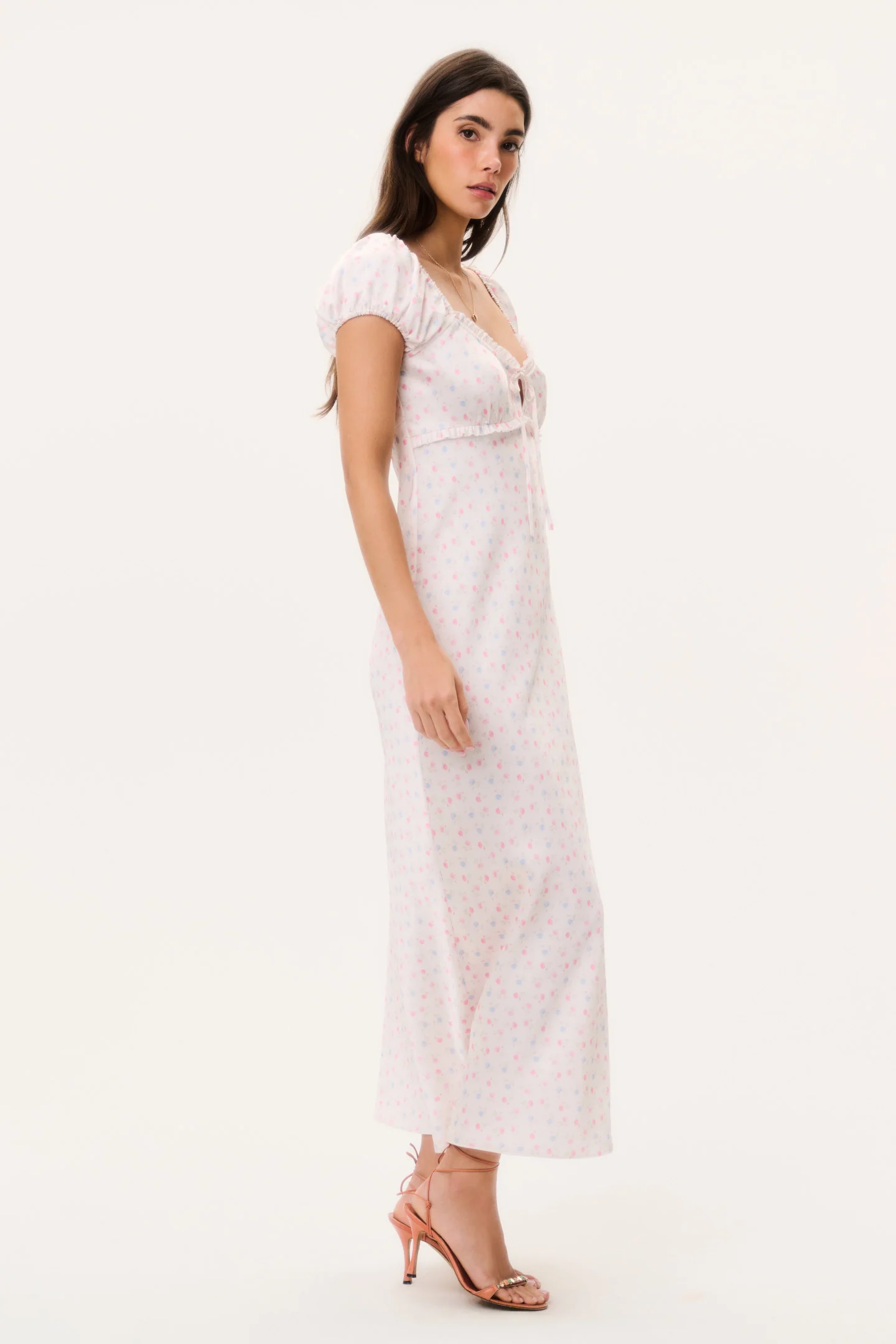 Epone Floral Puff Sleeve Maxi Dress