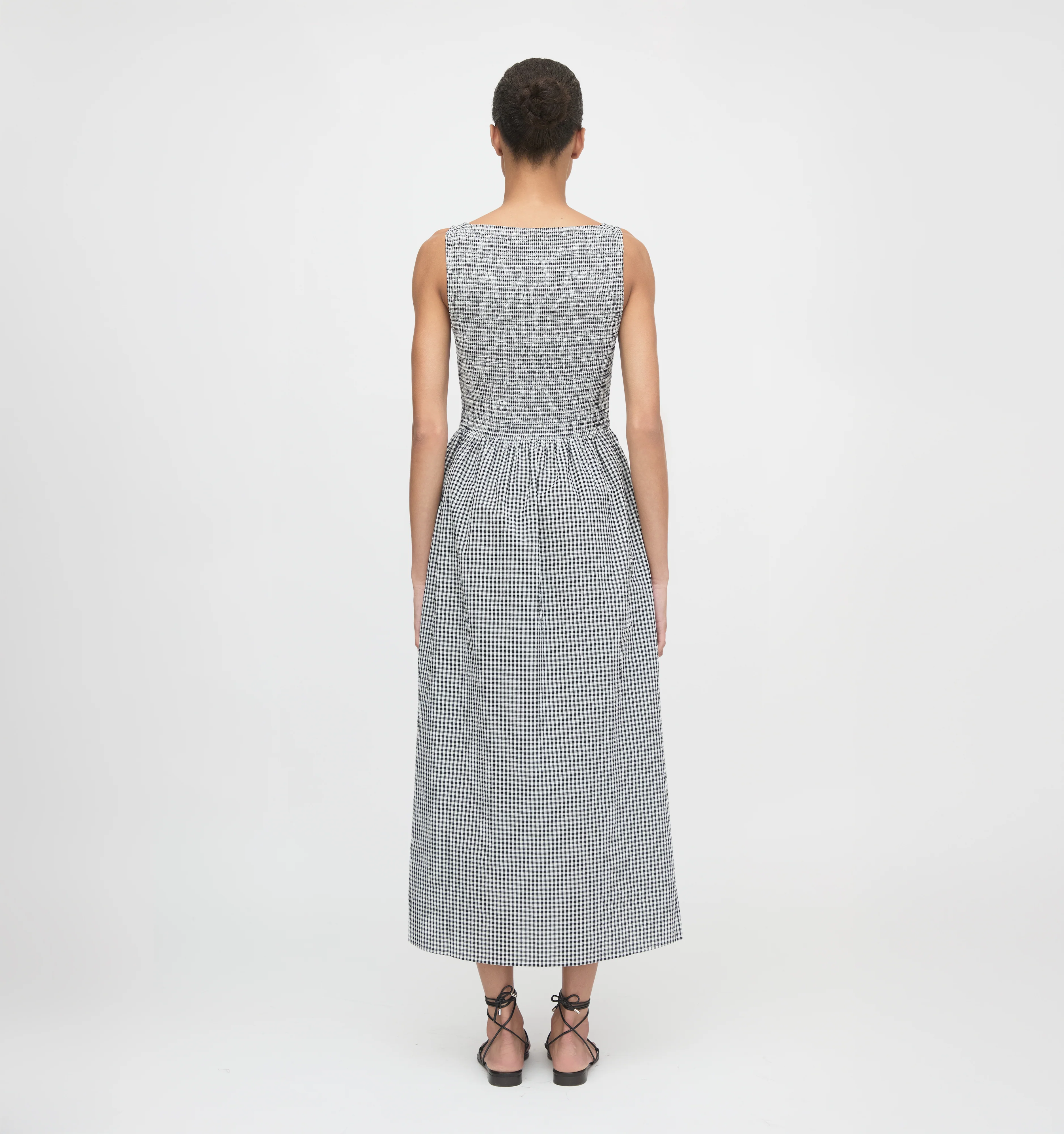 The Cosima Nap Dress - Black/Sand Gingham
