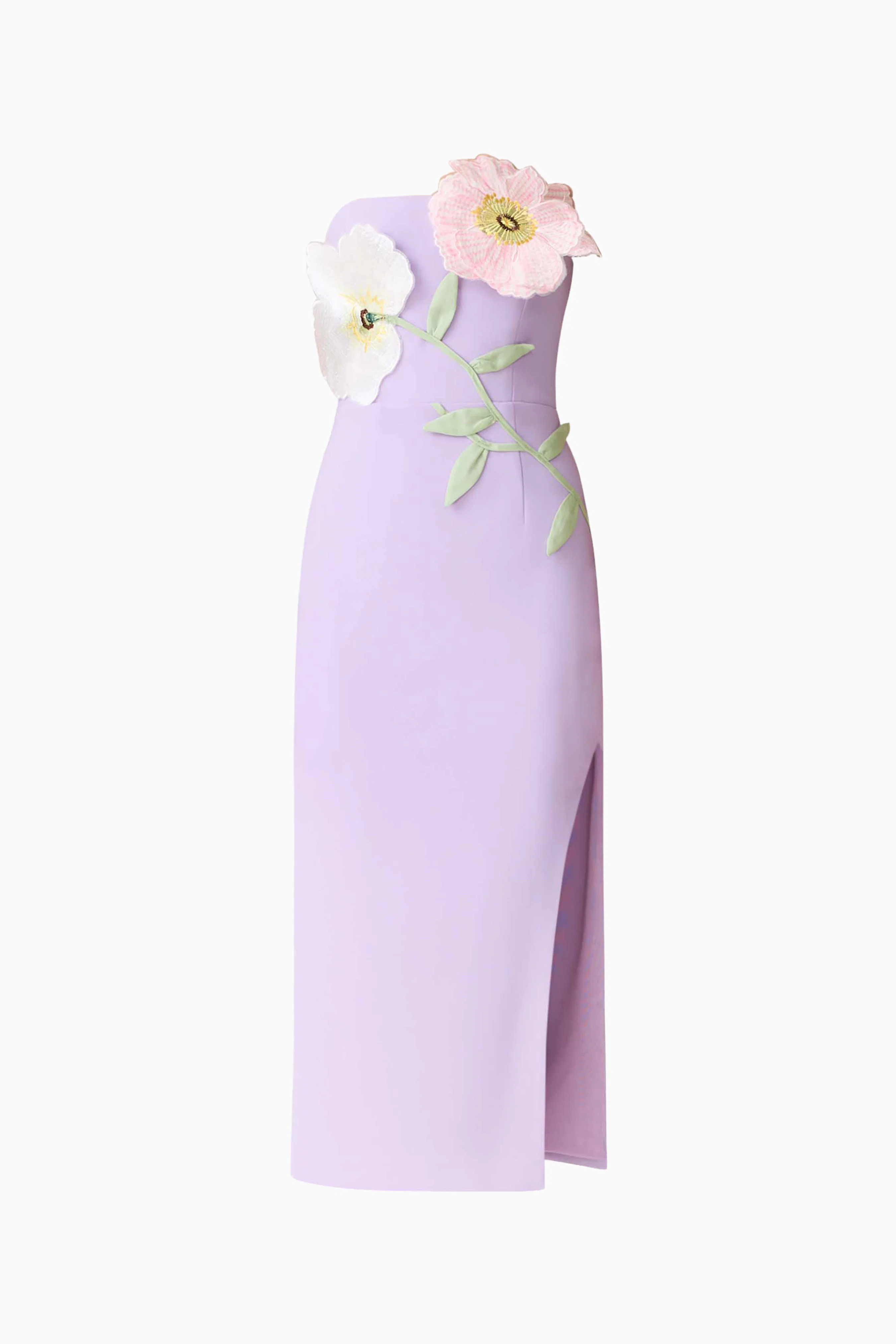 Hope Strapless Midi Dress in Purple