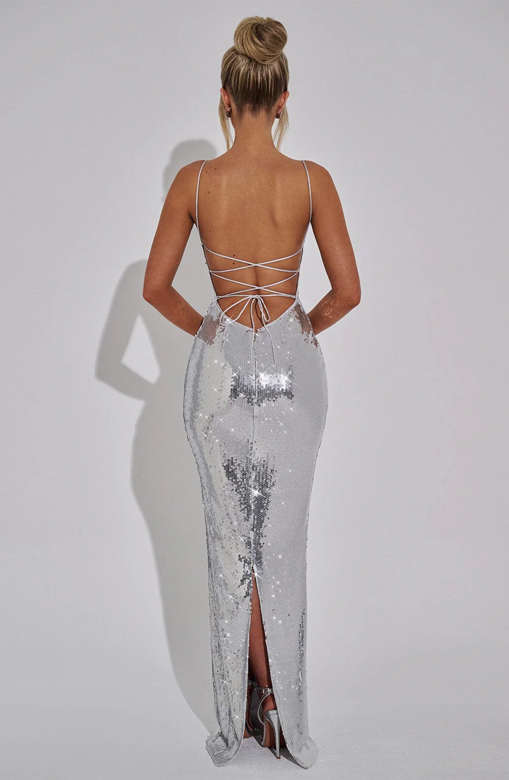 Atari Maxi Dress - Silver