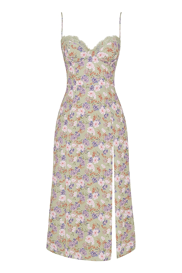 Peony Print  Midi Sundress