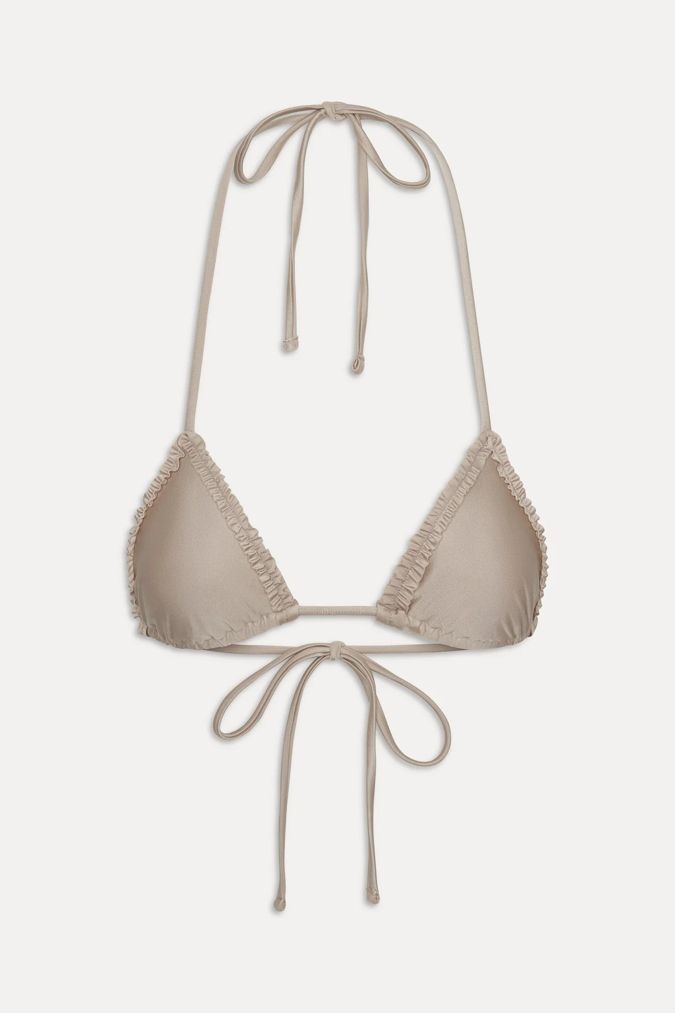 Nick Triangle Shine Bikini Top - Birthday Suit