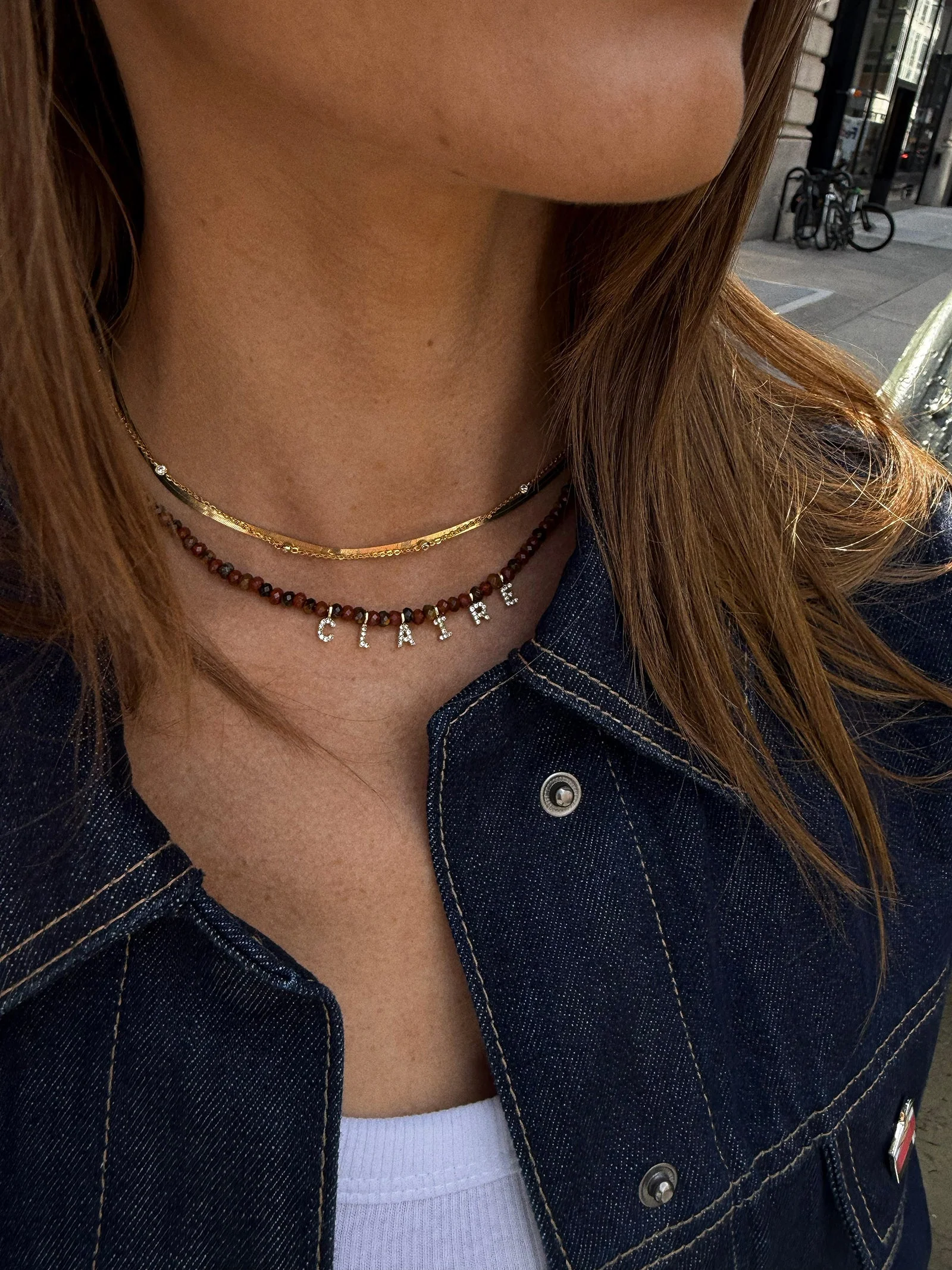 Mini Semi-Precious Custom Necklace - Tiger's Eye