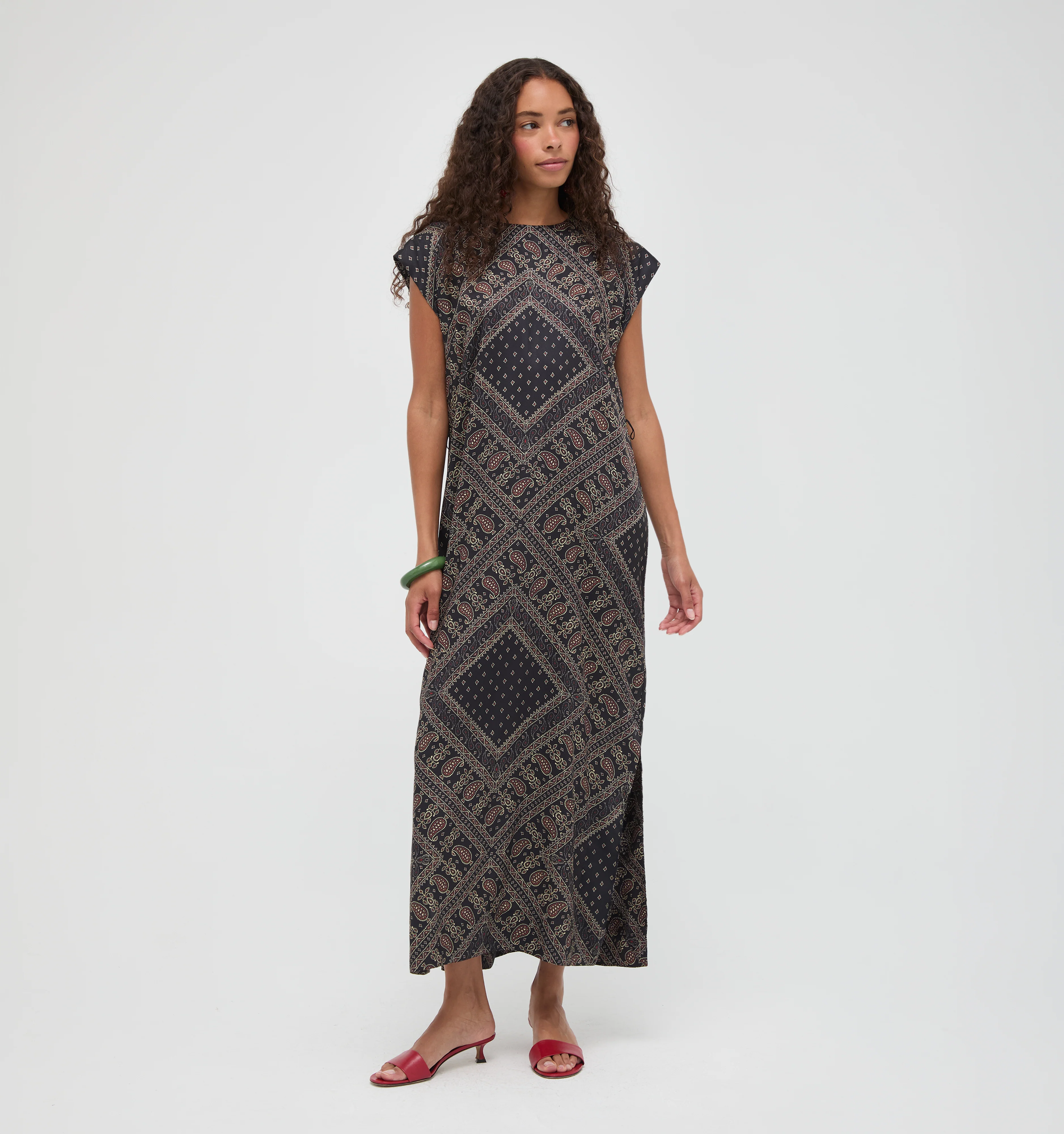 The Dris Dress - Carnaby Scarf Black