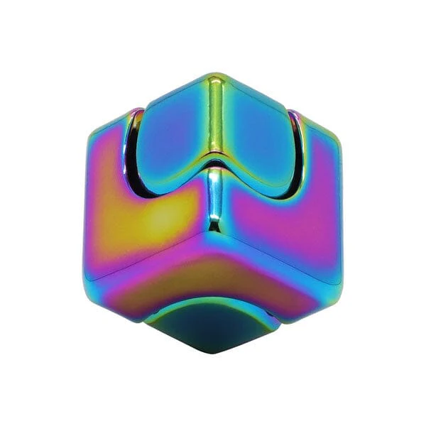 Trend Hub Orbit Cube Spinning Metal Fusion Fidget Toy (Color Ships Assorted)