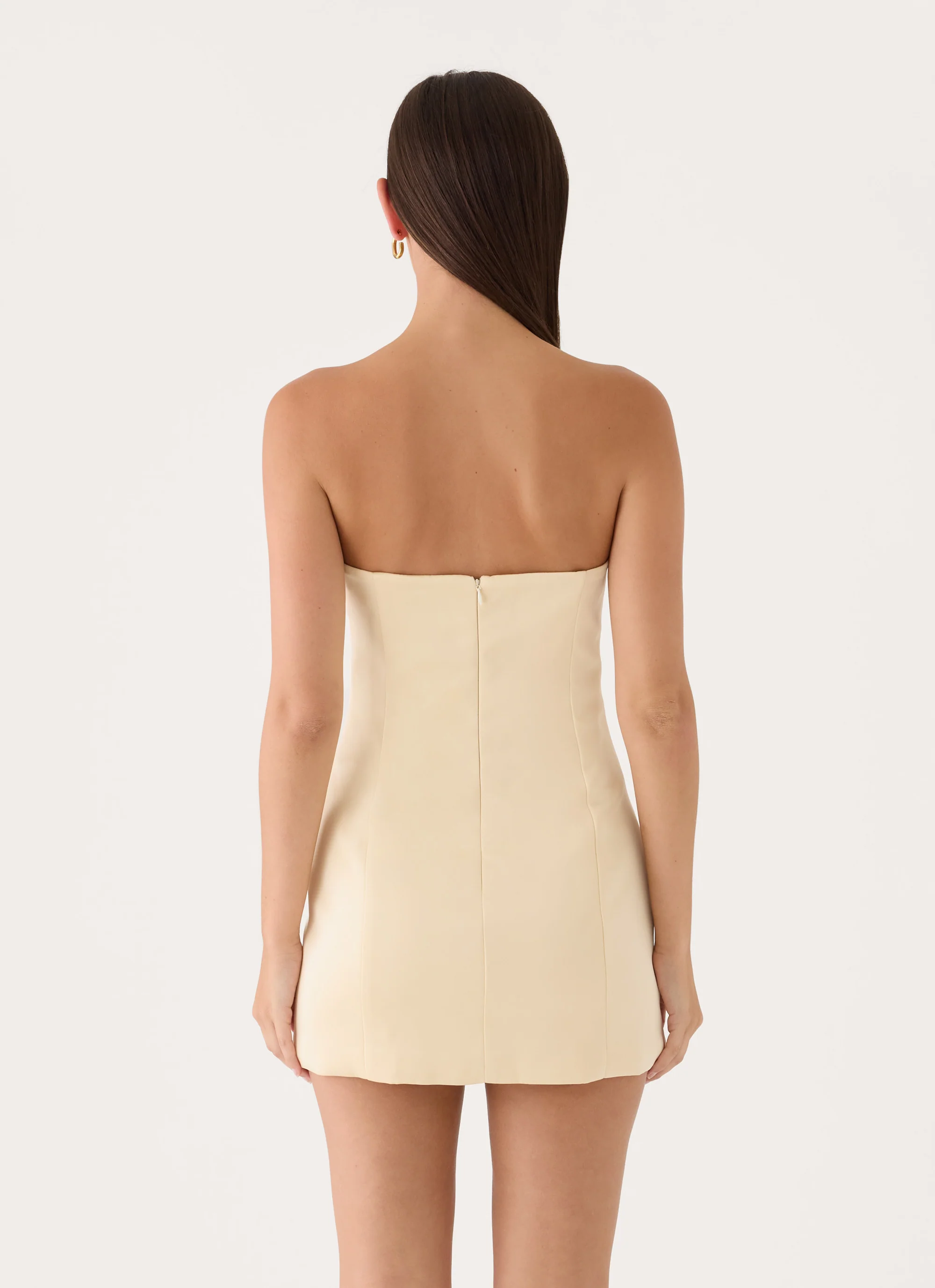 The Spotlight Mini Dress - Champagne - FASHION NOB