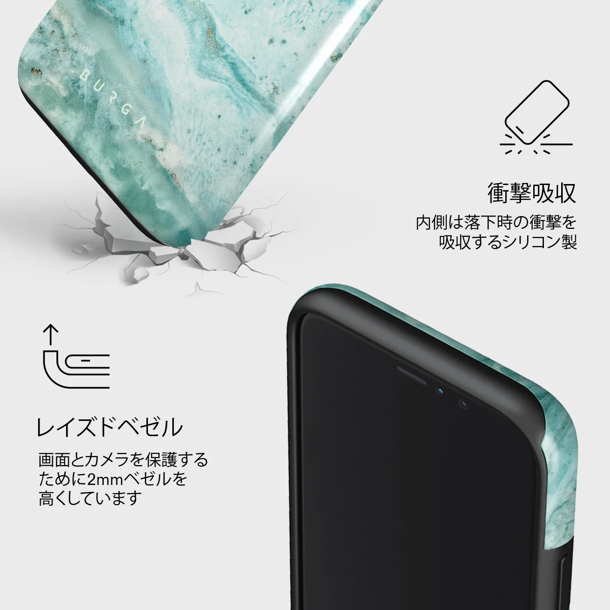 Uluwatu Waves - Teal iPhone 11 Pro Max ケース