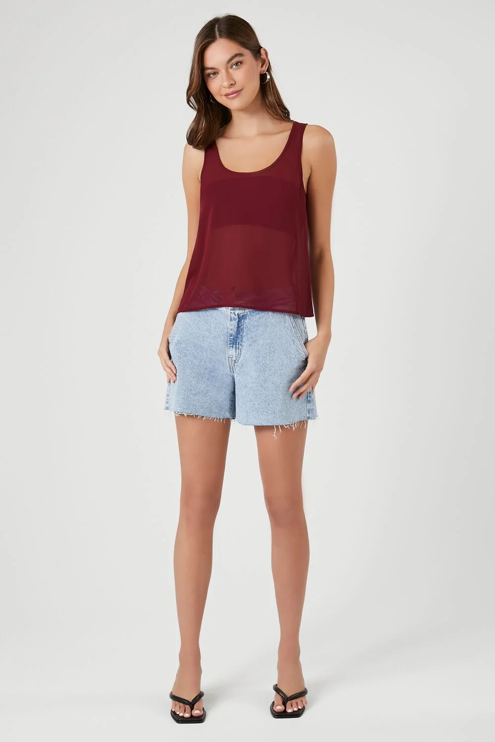 Chiffon Scoop Tank Top